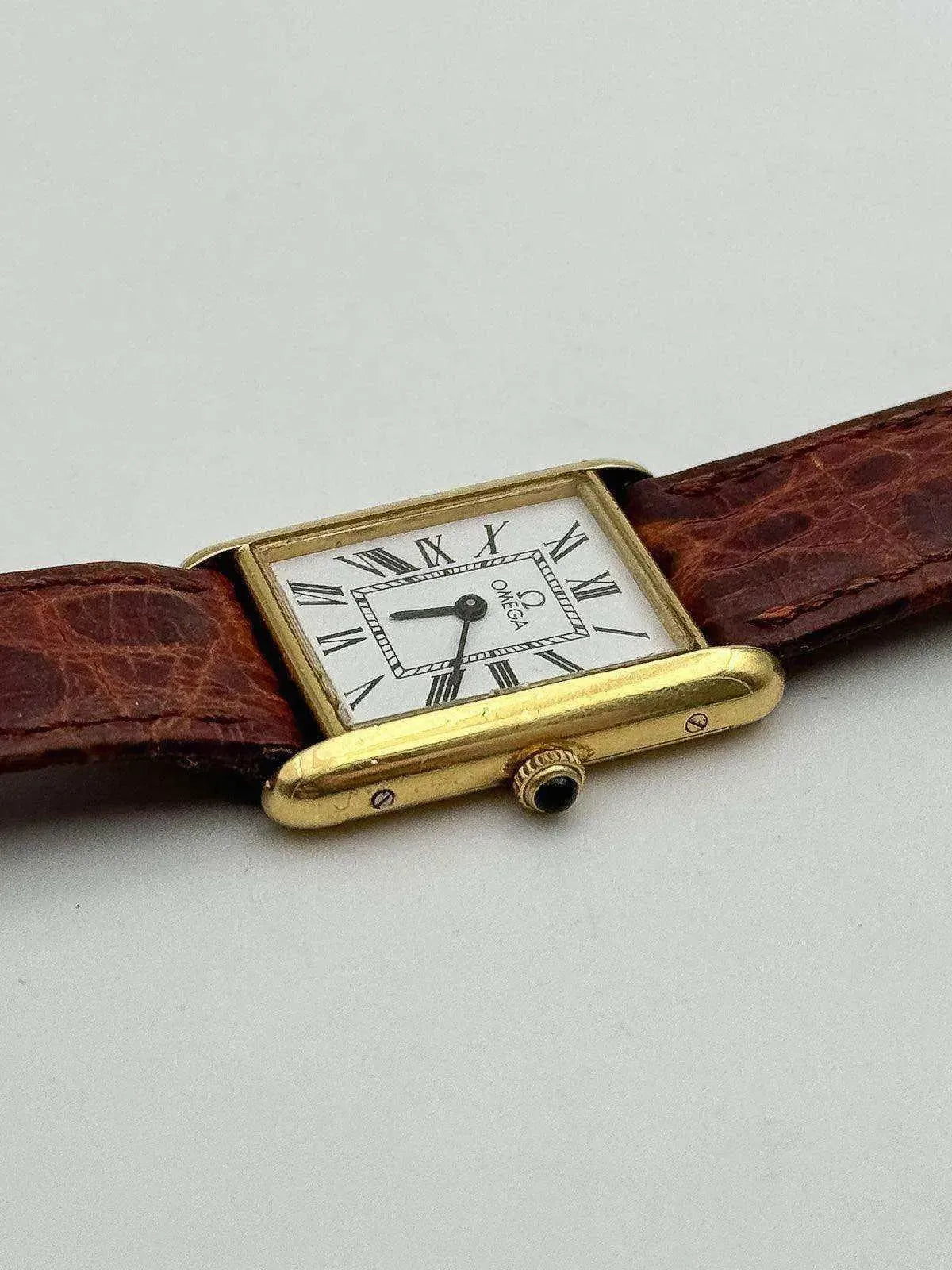 Omega - Tank Or 18k Cadran Blanc - 1978 - Atelier Victor - Vintage  Shop