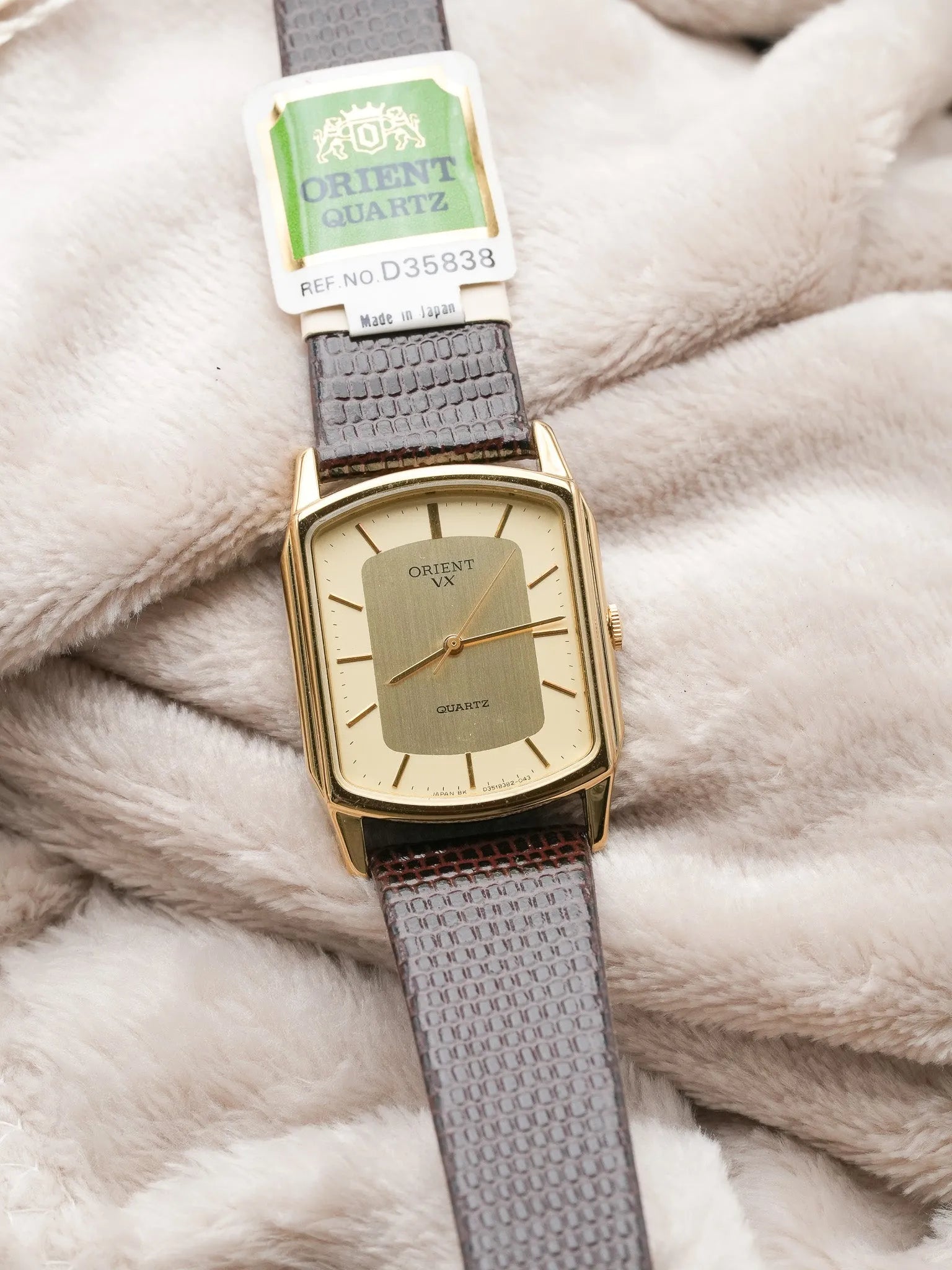 Orient - Tank plaqué or - NOS - 1980s - Atelier Victor Paris - Vintage Watch Shop Dubai