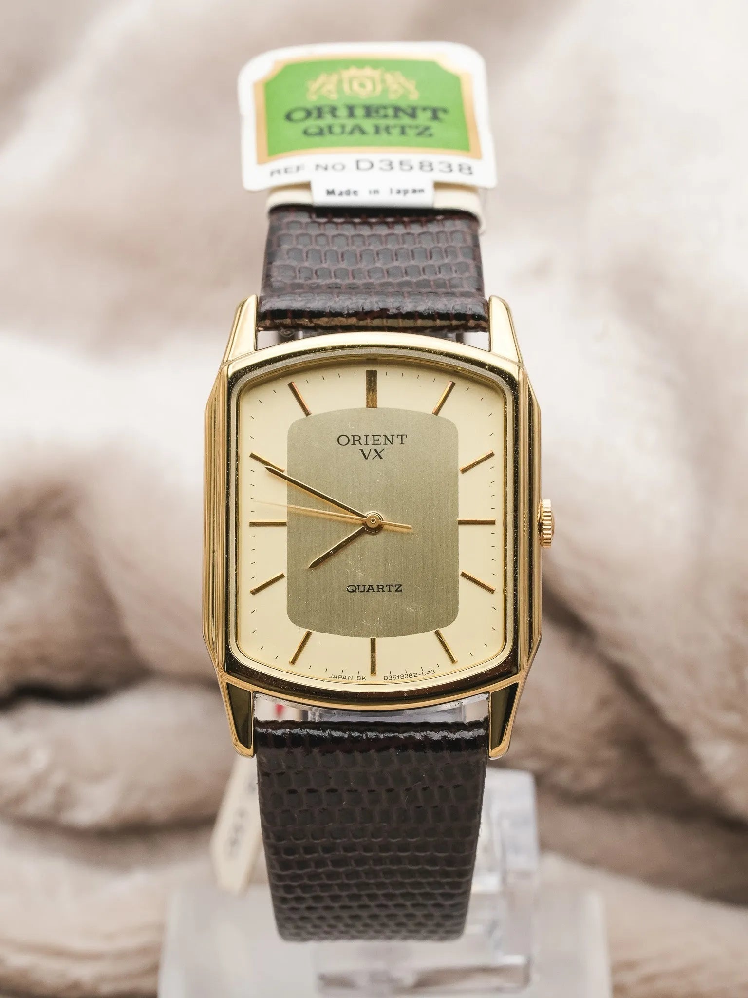Orient - Tank plaqué or - NOS - 1980s - Atelier Victor Paris - Vintage Watch Shop Dubai