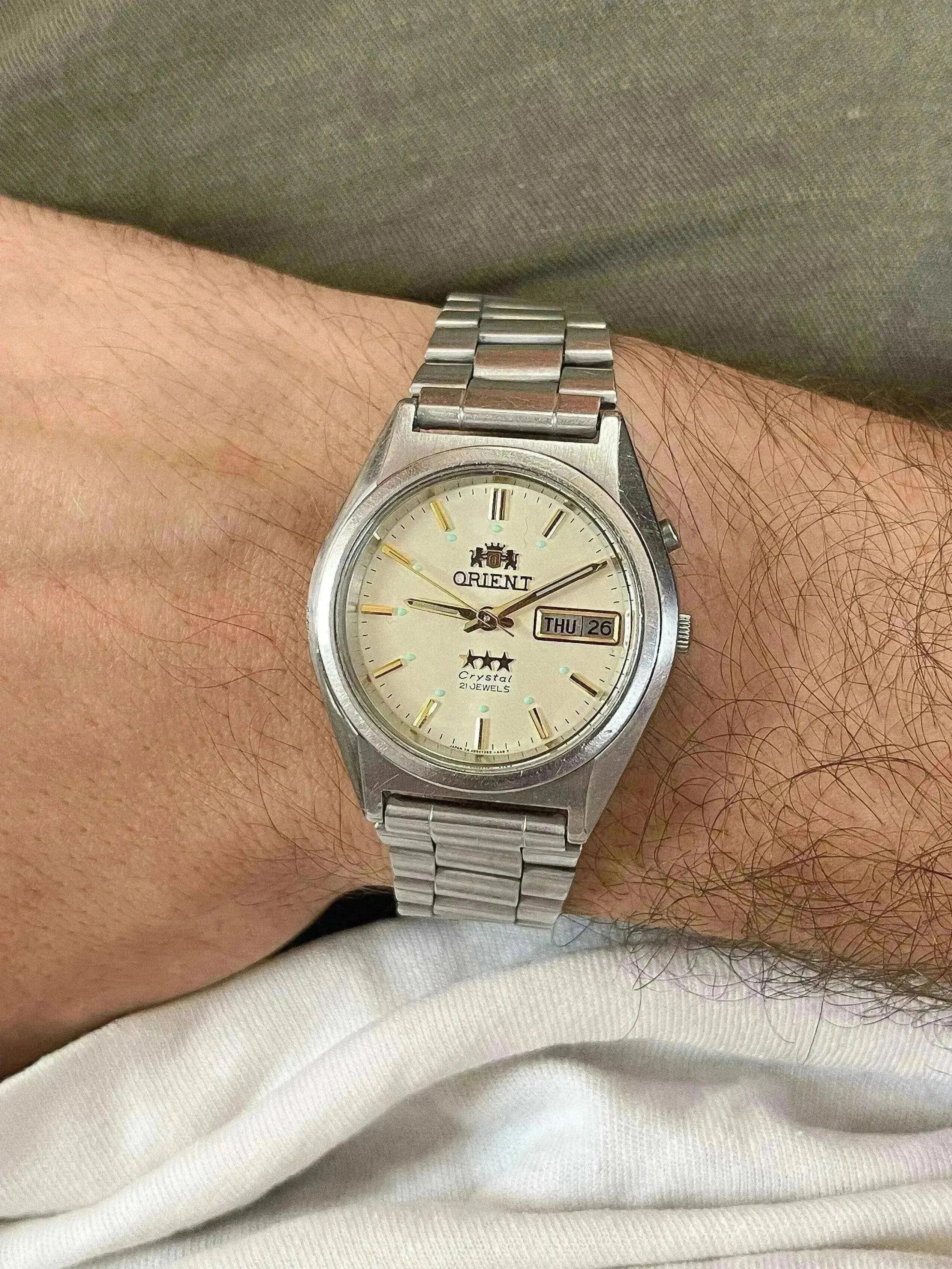 Orient - White Stars Dial Daydate Turquoise Dots - 1980s - Atelier