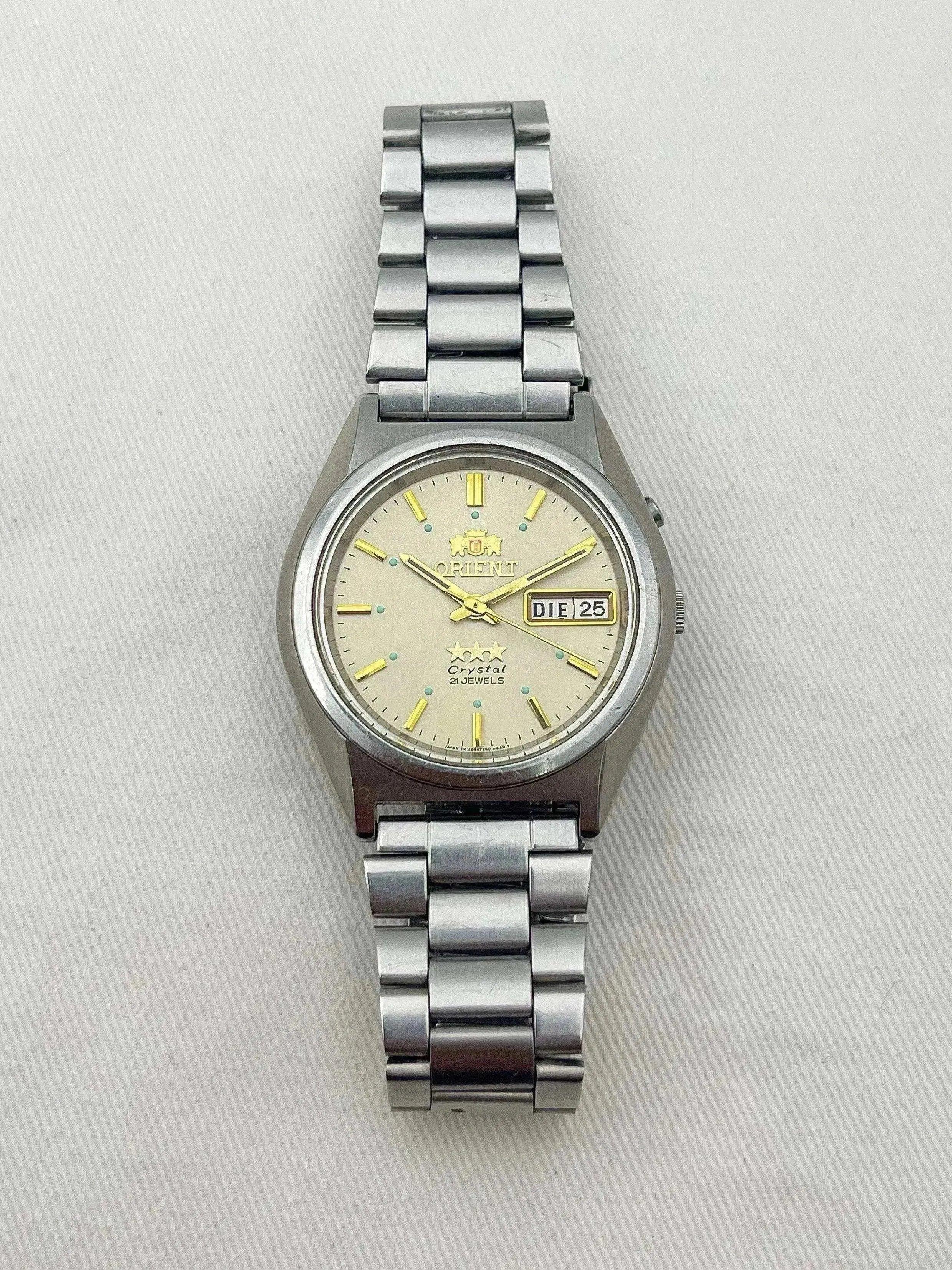 Orient - White Stars Dial Daydate Turquoise Dots - 1980s - Atelier Victor - Vintage  Shop