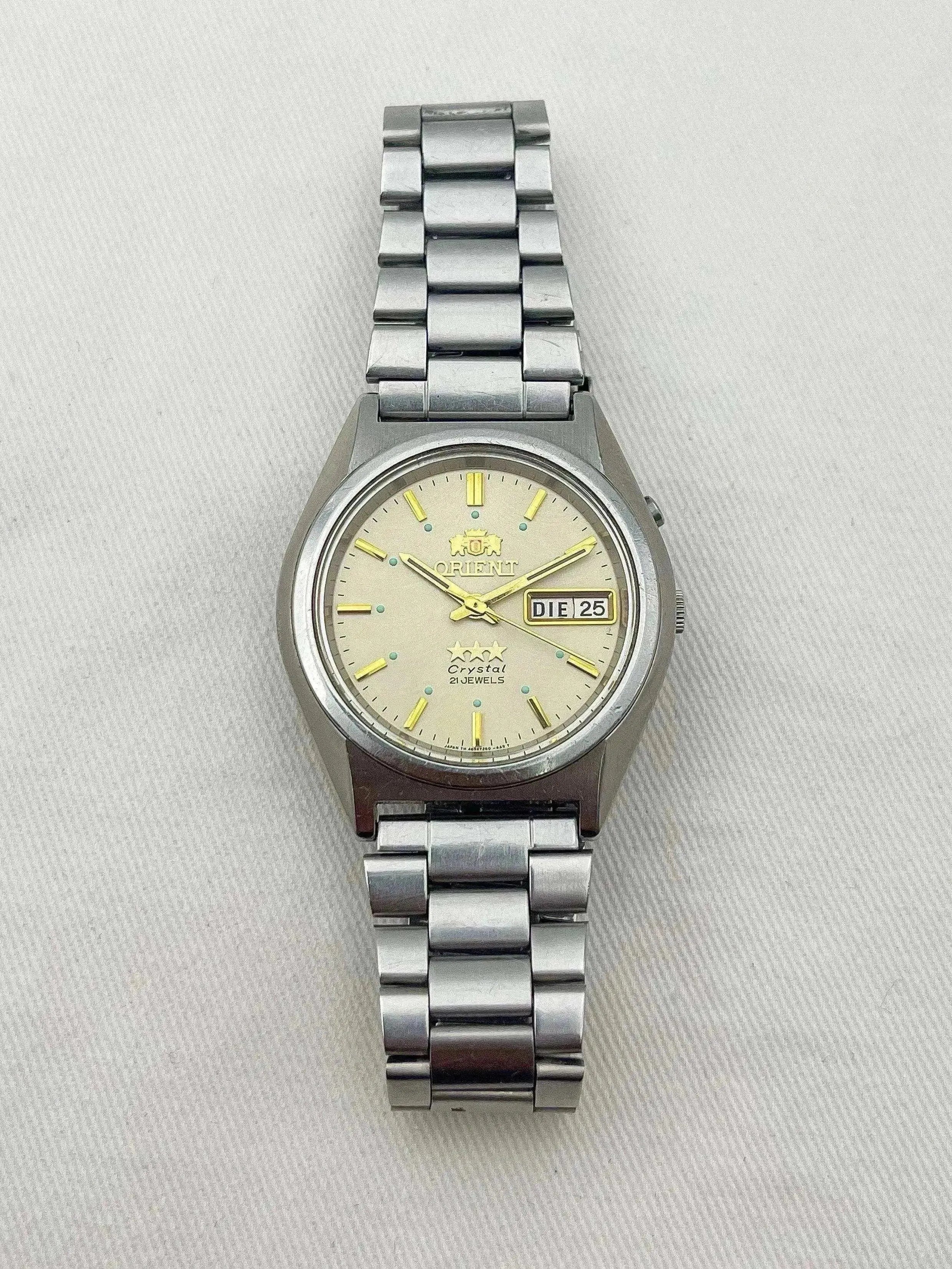 Orient - White Stars Dial Daydate Turquoise Dots - 1980s - Atelier Victor - Vintage  Shop