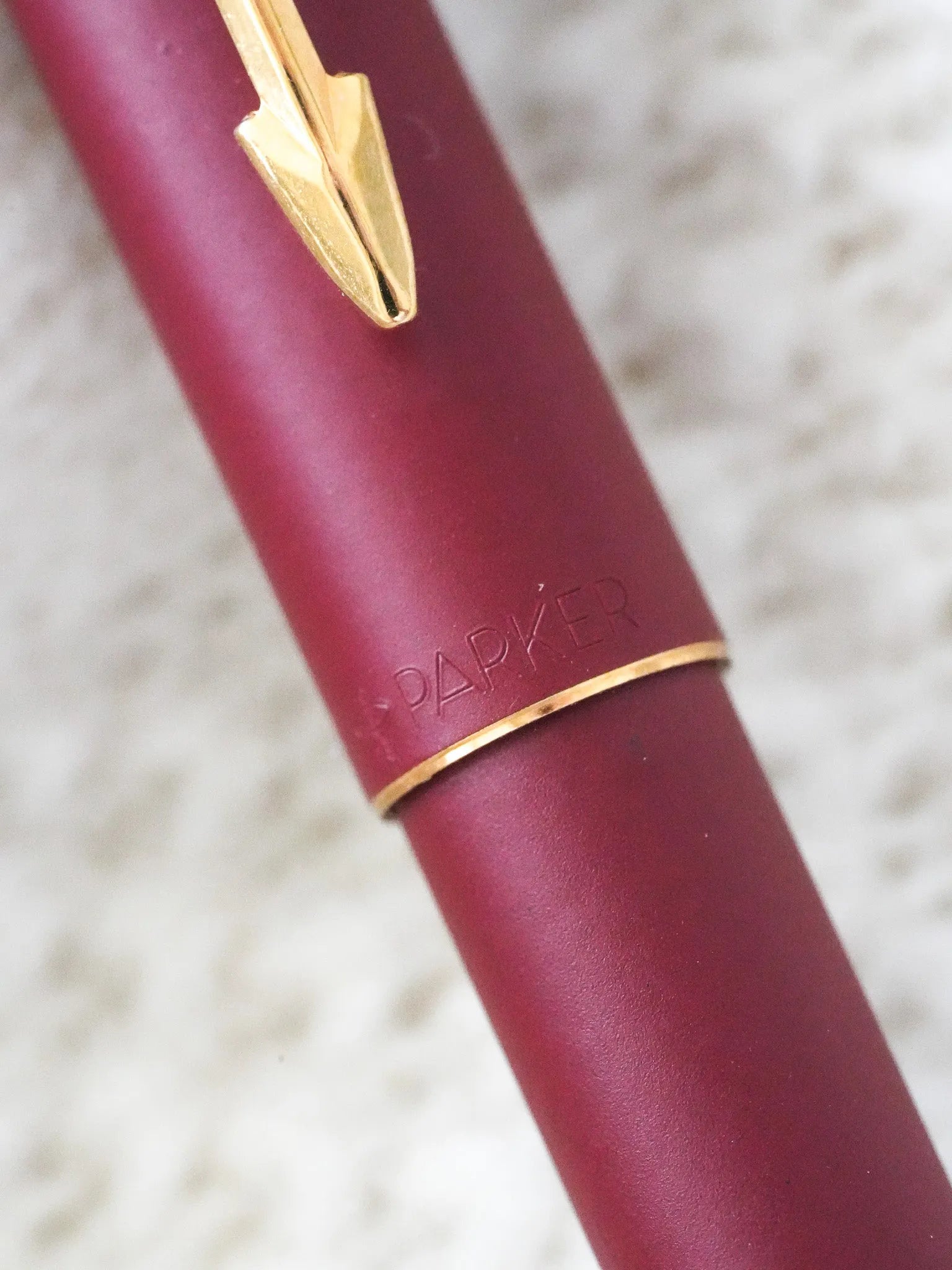 Parker - Stylo bille 75 prototype laque rouge mat - 1990s - Atelier Victor - Vintage Watch Shop