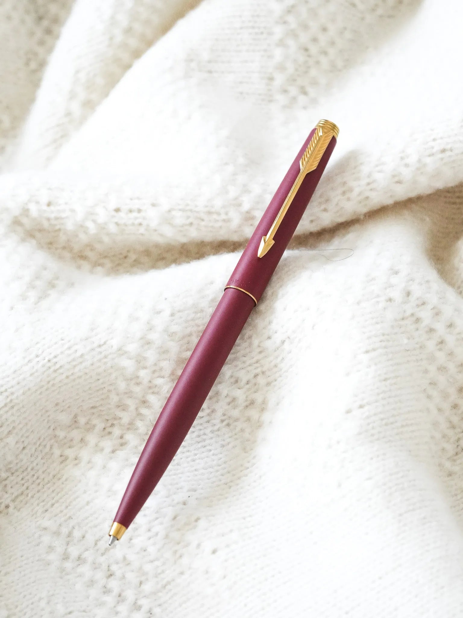 Parker - Stylo bille 75 prototype laque rouge mat - 1990s - Atelier Victor - Vintage Watch Shop