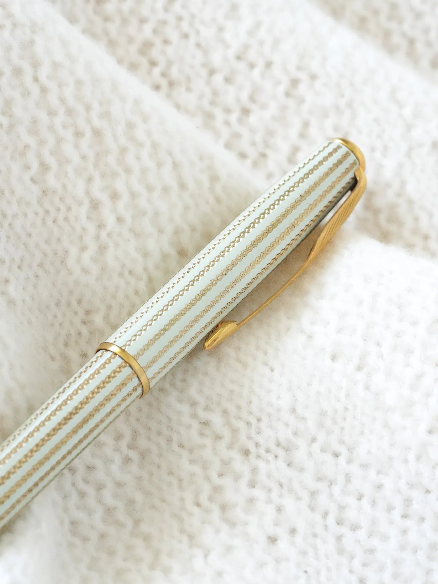 Parker - Stylo bille Prototype Sonnet laque vert d'eau plaqué or - 1990s - Atelier Victor Paris - Vintage Watch Shop Dubai