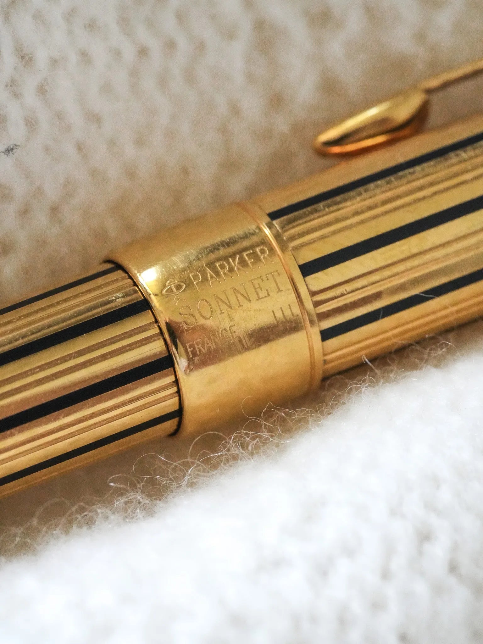 Parker - Stylo billet SONNET ATHENES laque plaqué or - 2000s - Atelier Victor Paris - Vintage Watch Shop Dubai
