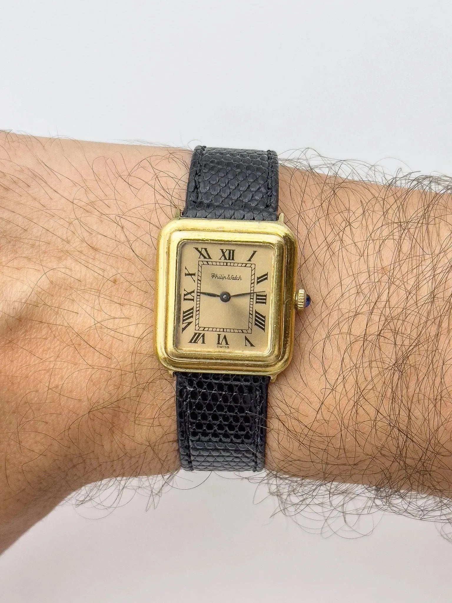 Philip Watch - Gold Patina Cabochon - 1970s - Atelier Victor Paris - Vintage Watch Shop Dubai