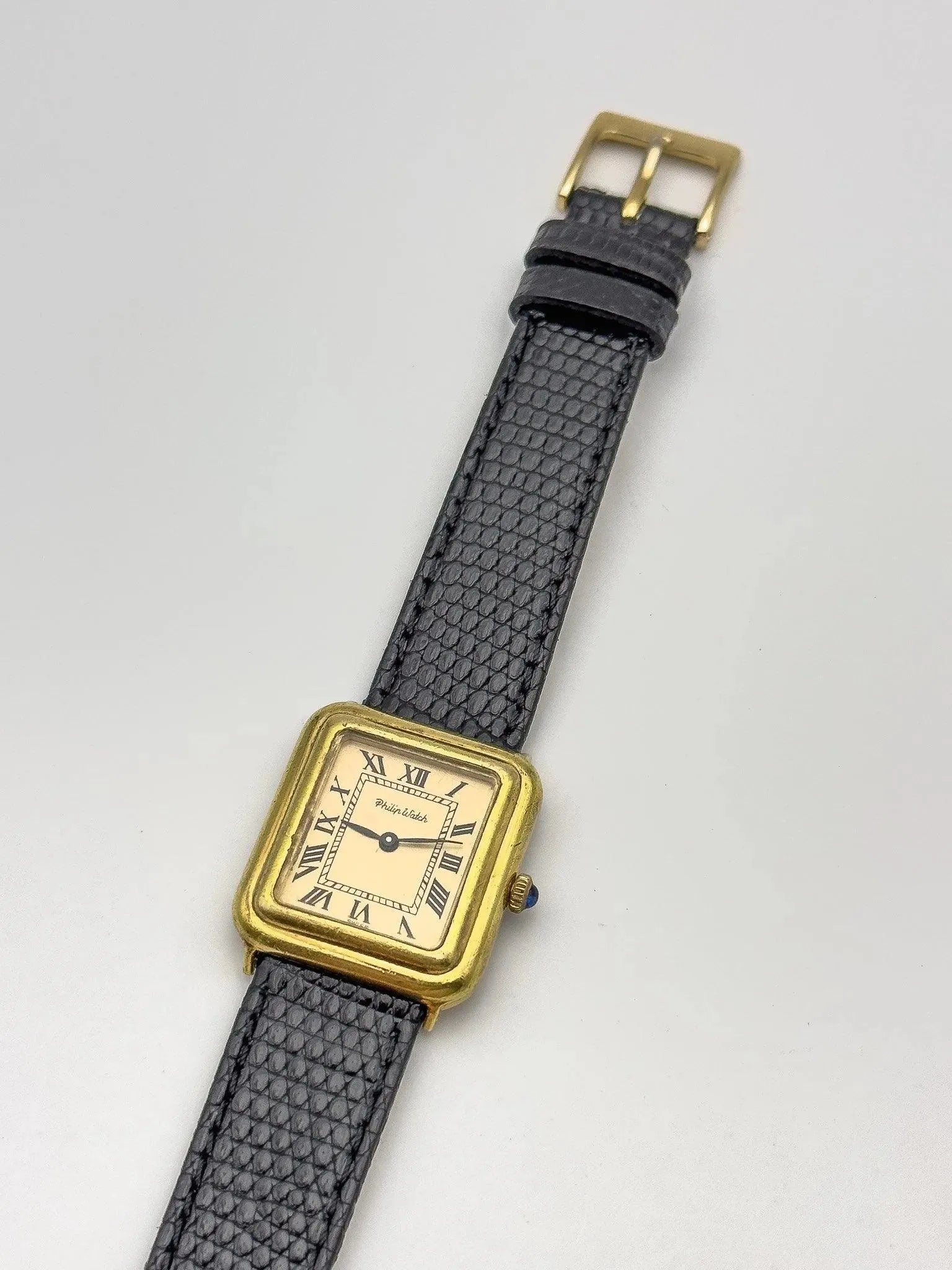 Philip Watch - Gold Patina Cabochon - 1970s - Atelier Victor Paris - Vintage Watch Shop Dubai