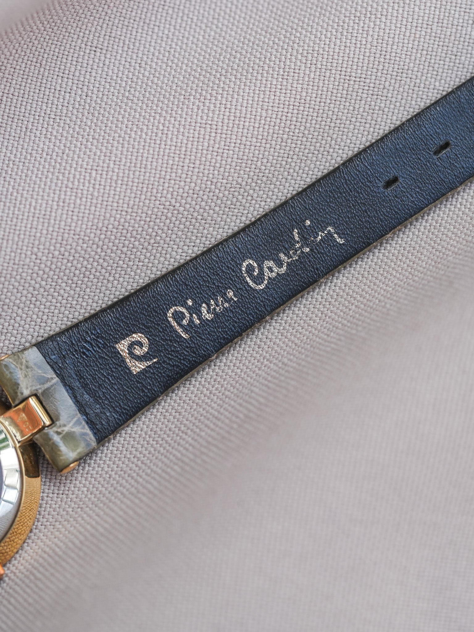 PIerre Cardin - Circle Plaqué or double index anthracite - NOS - 1980s - Atelier Victor - Vintage  Shop