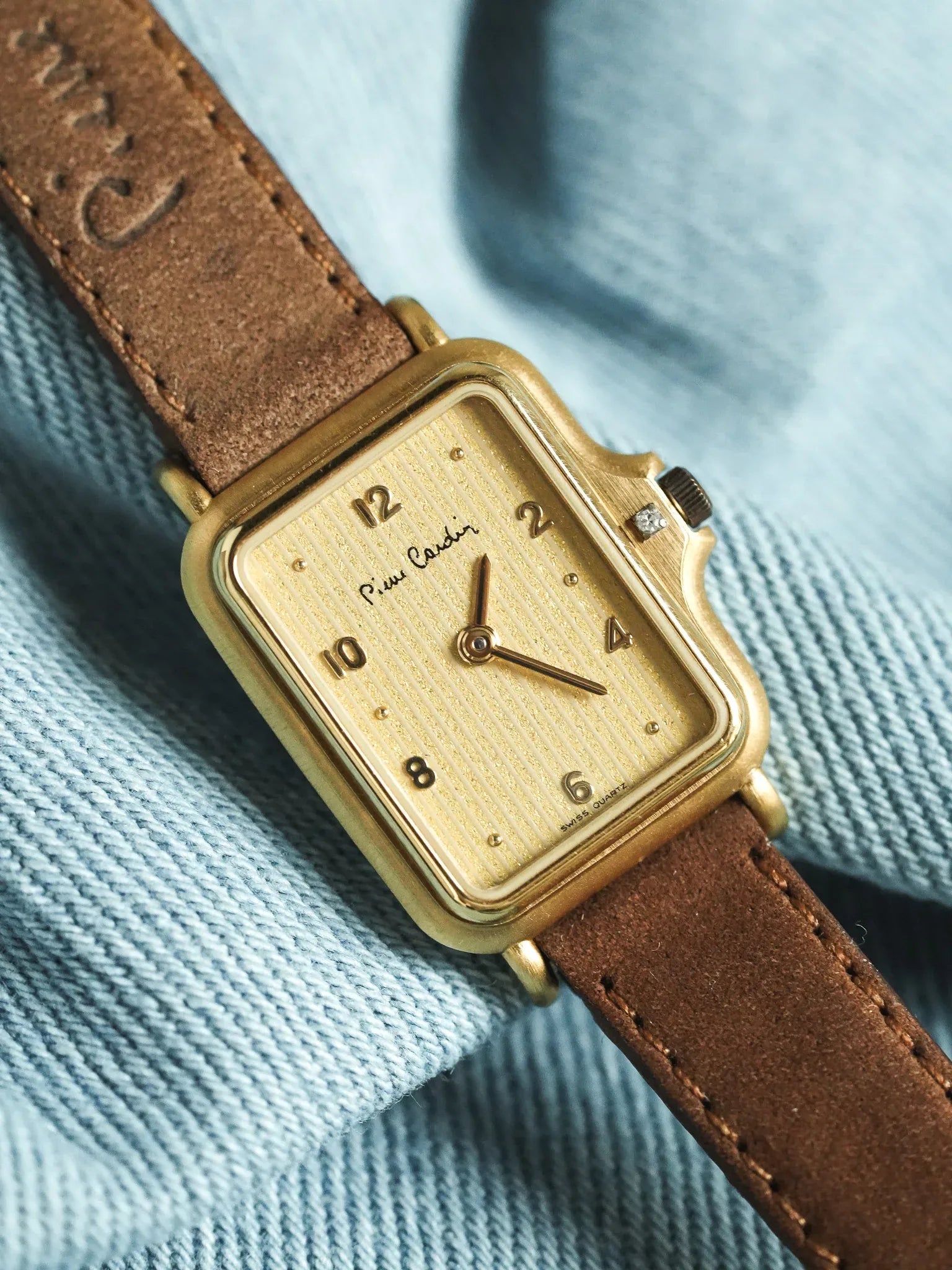 PIerre Cardin - Tank Tapisserie or Couronne "Diamant" - NOS - 1980s - Atelier Victor