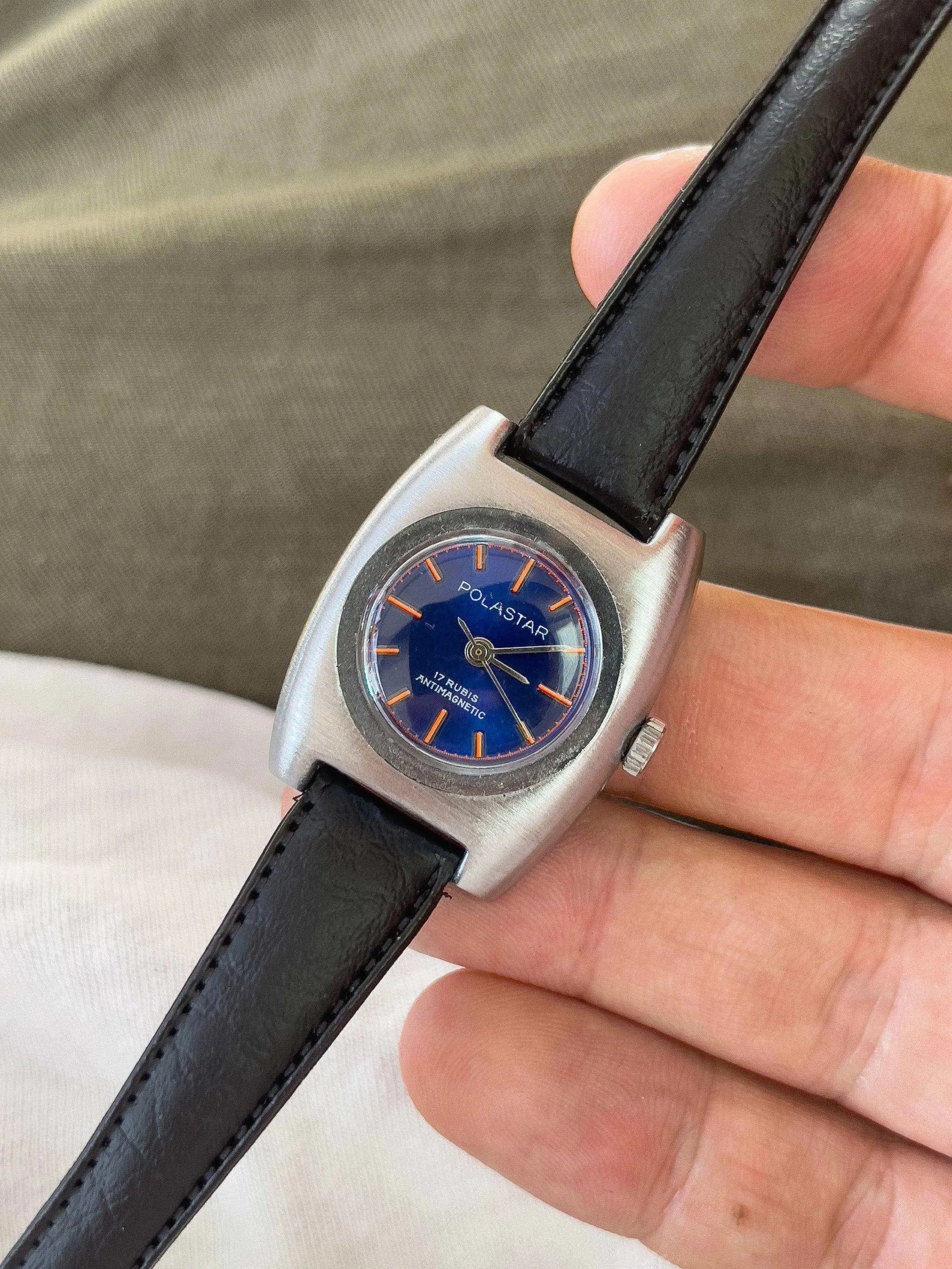Polastar - Blue Dial Lady - 1970s - Atelier Victor Paris - Vintage Watch Shop Dubai