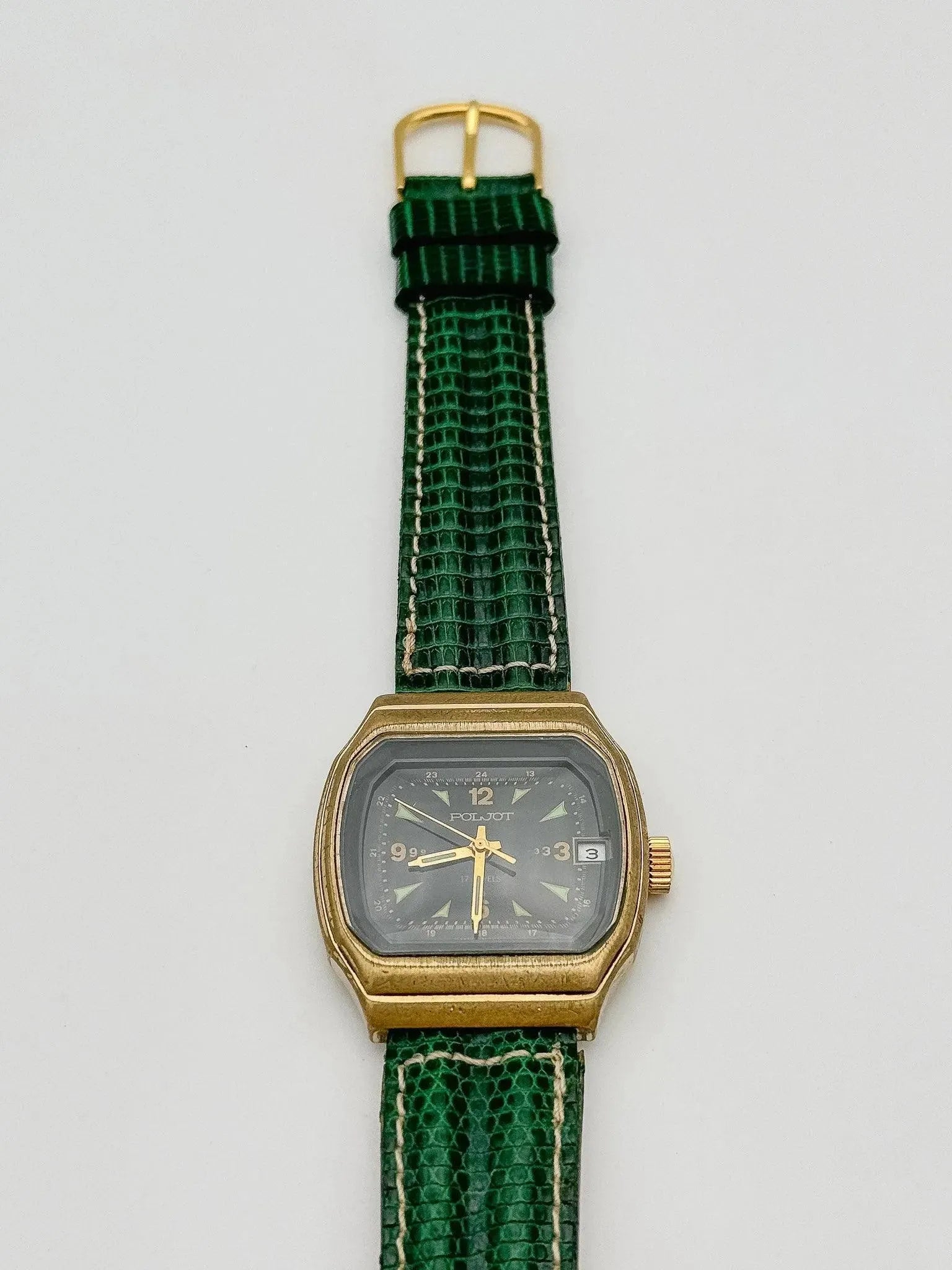 Poljot - Black And Green Dial - 1970s - Atelier Victor Paris - Vintage Watch Shop Dubai