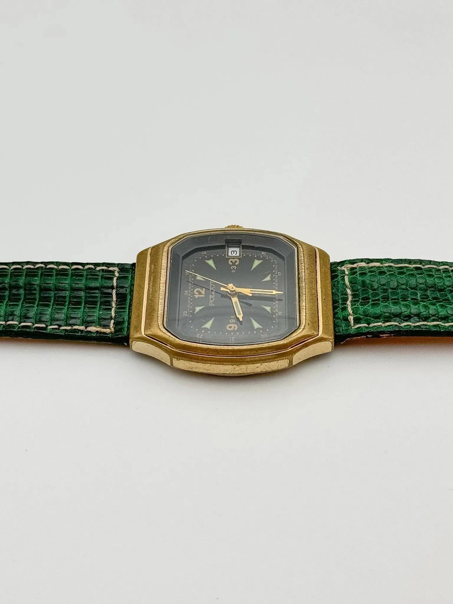 Poljot - Black And Green Dial - 1970s - Atelier Victor Paris - Vintage Watch Shop Dubai