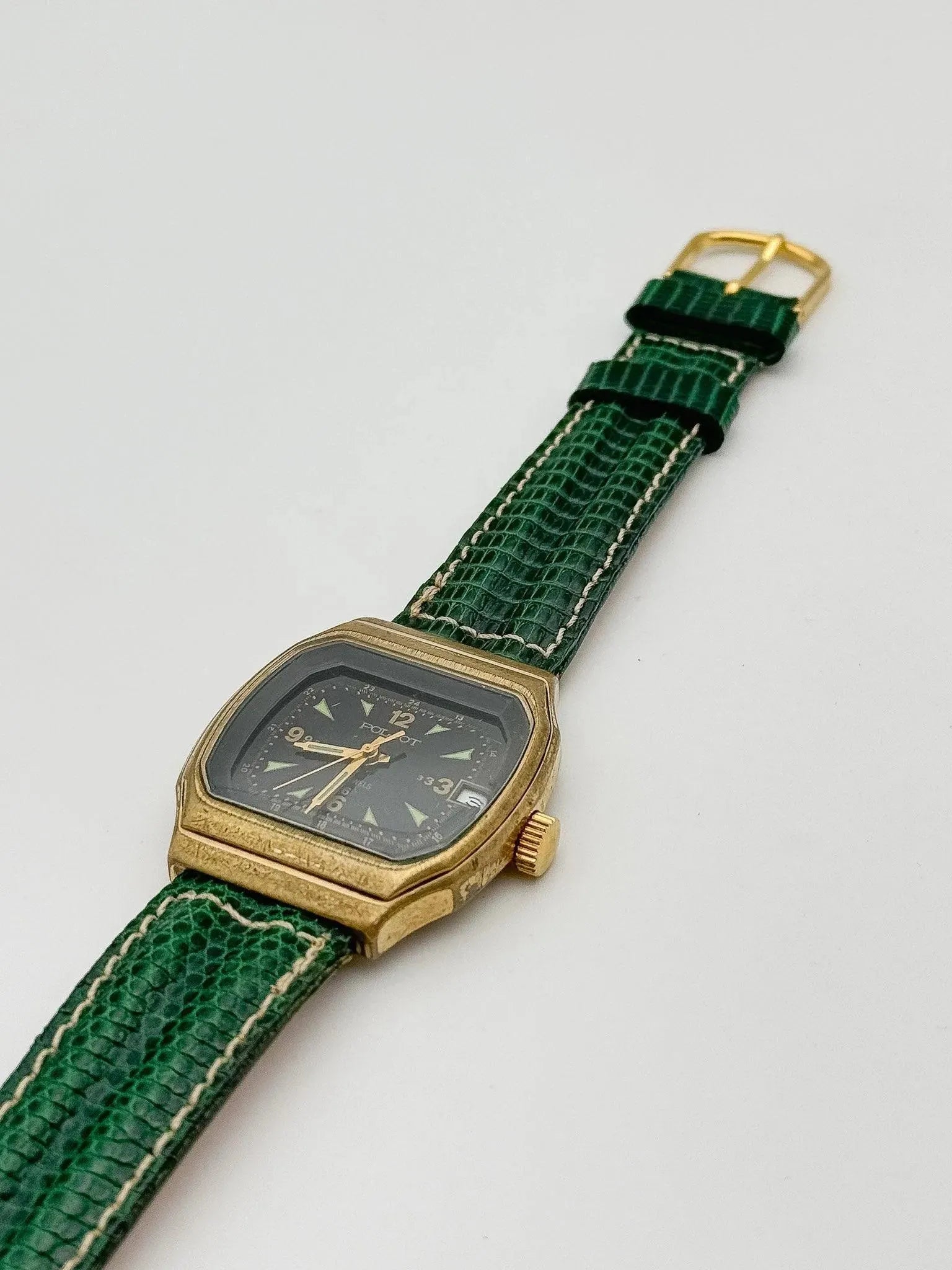 Poljot - Black And Green Dial - 1970s - Atelier Victor Paris - Vintage Watch Shop Dubai