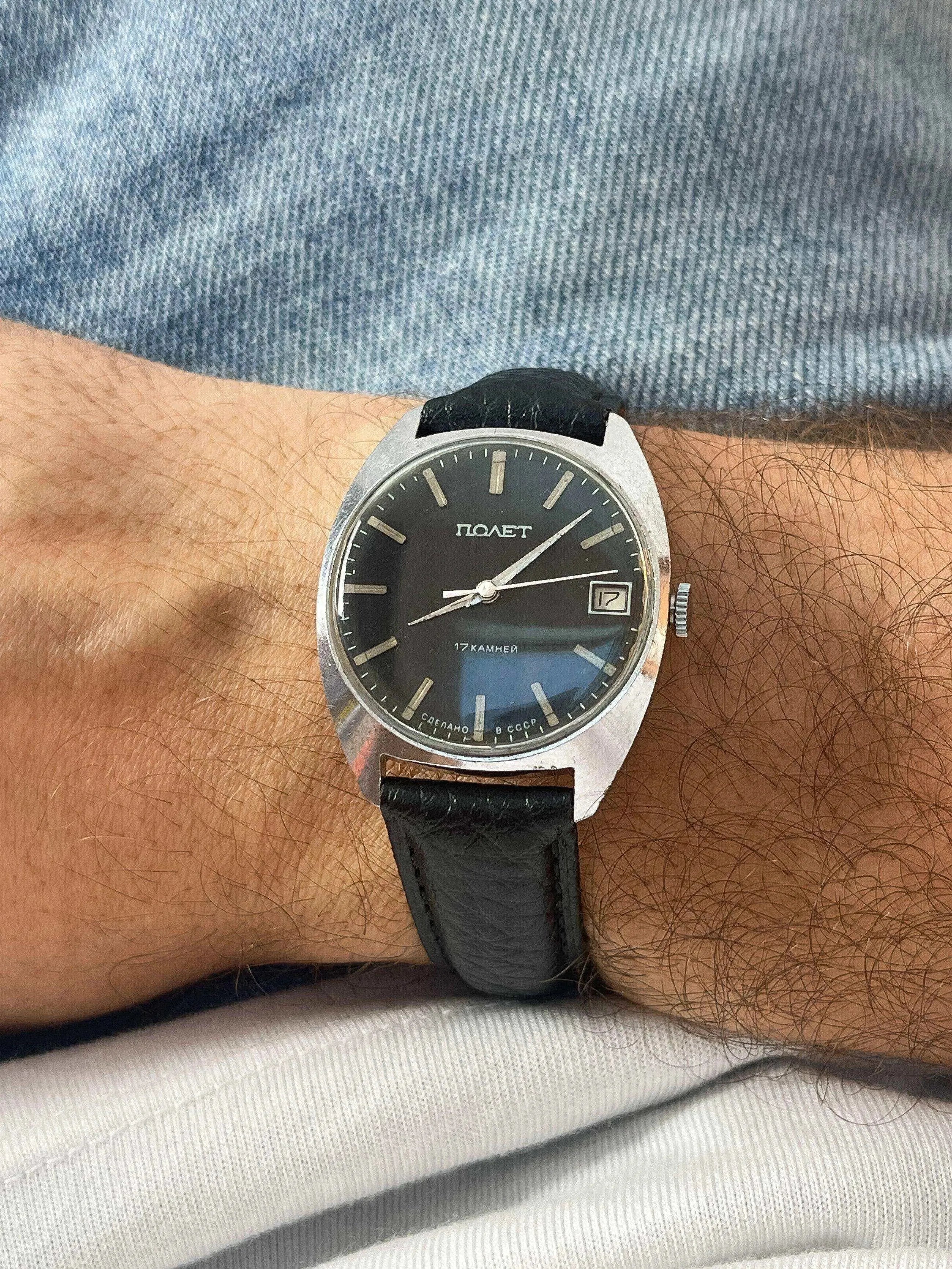 Poljot - Cadra noir date - 1970s - Atelier Victor Paris - Vintage Watch Shop Dubai