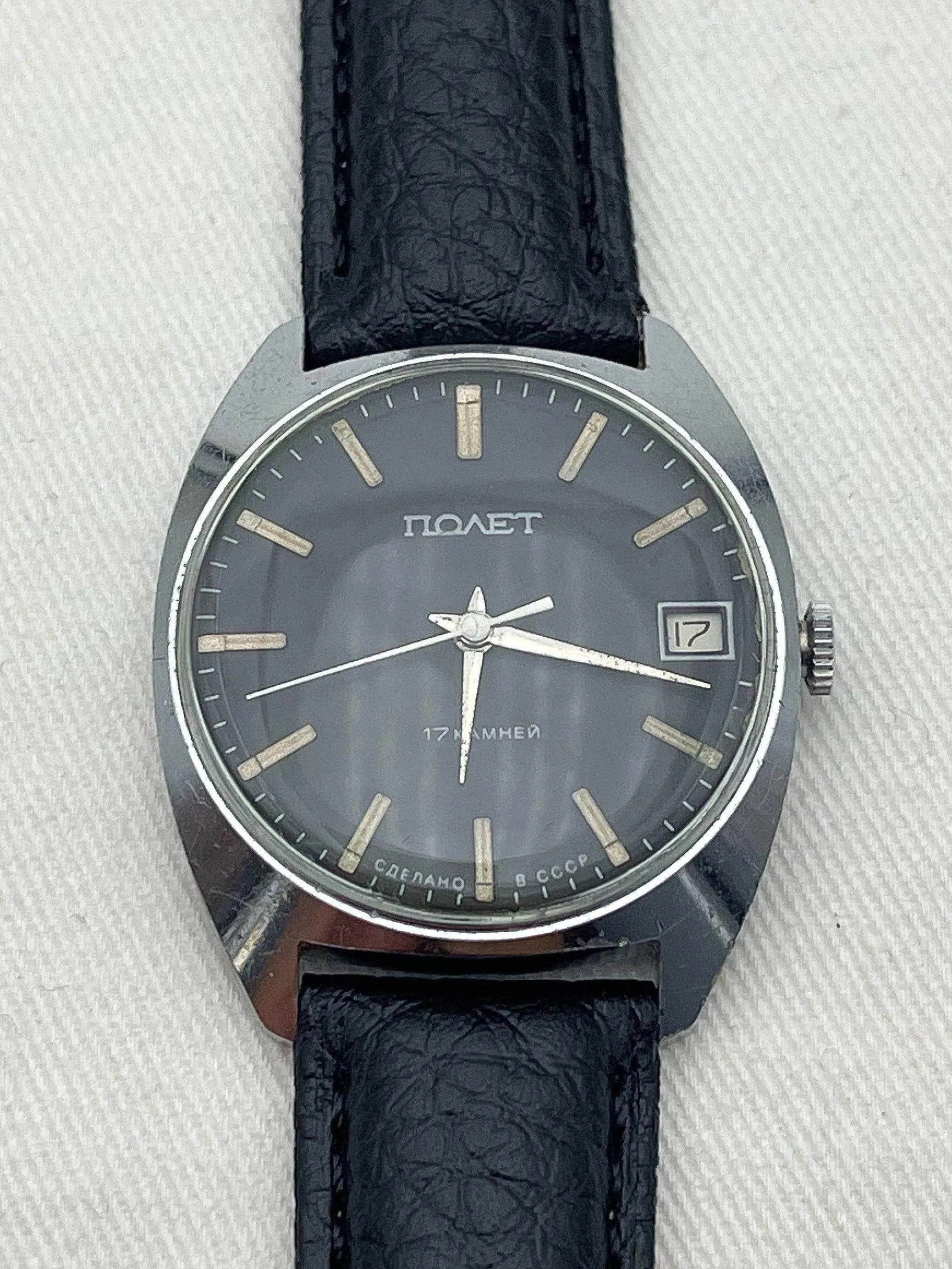 Poljot - Cadra noir date - 1970s - Atelier Victor Paris - Vintage Watch Shop Dubai