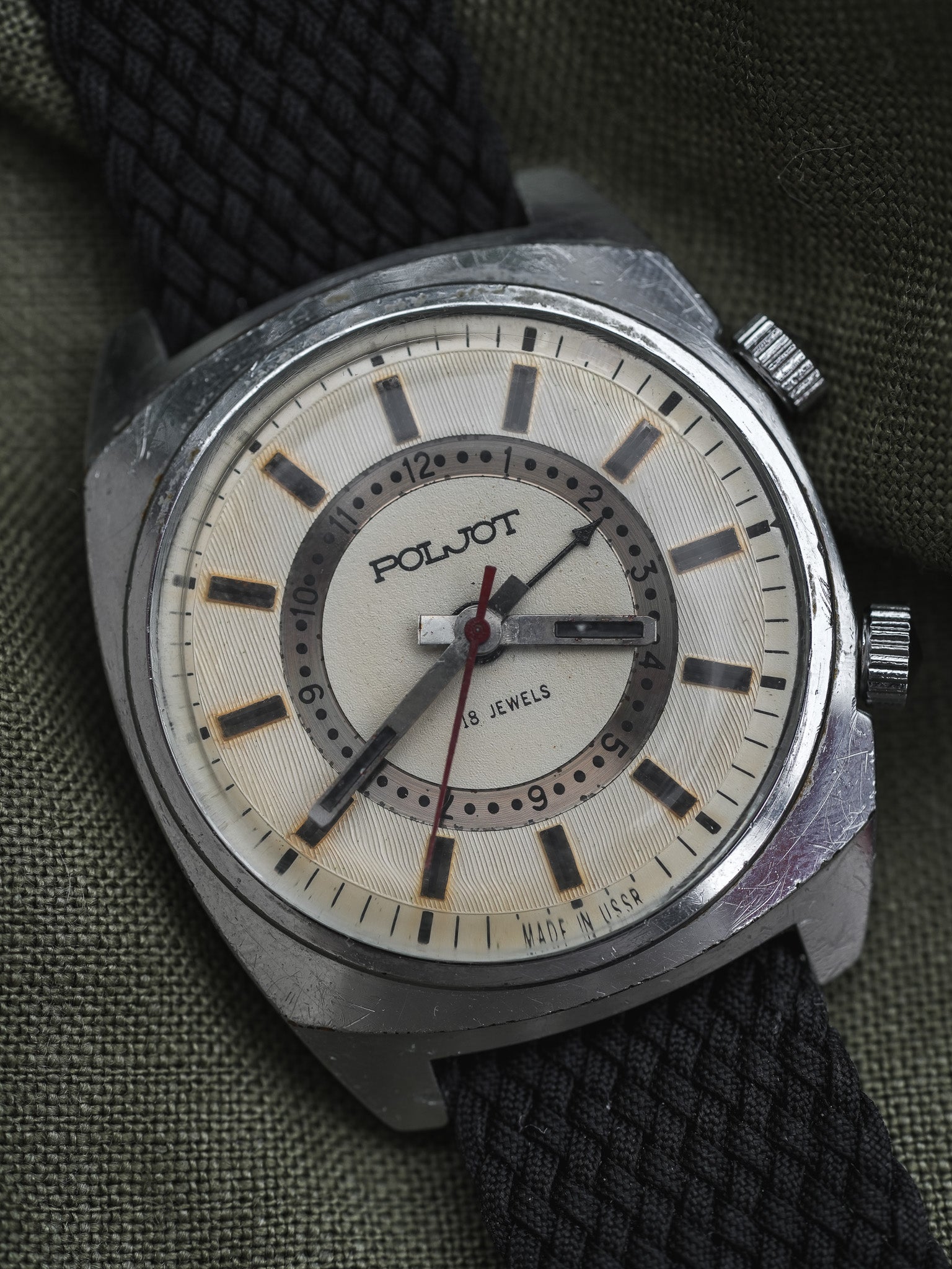 Poljot - Double Index Alarme Acier - 1970s - Atelier Victor - Vintage  Shop