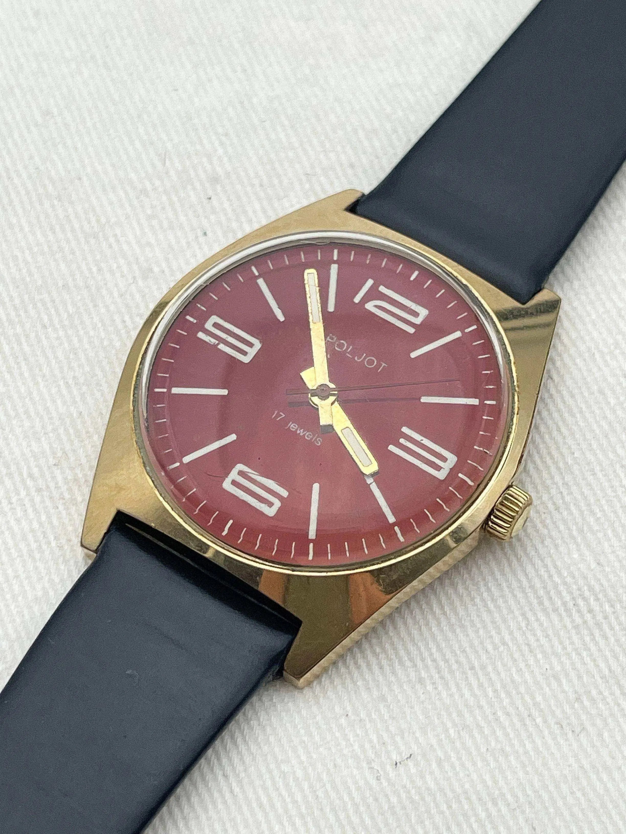 Poljot - Red Dial - 1970s - Atelier Victor Paris - Vintage Watch Shop Dubai