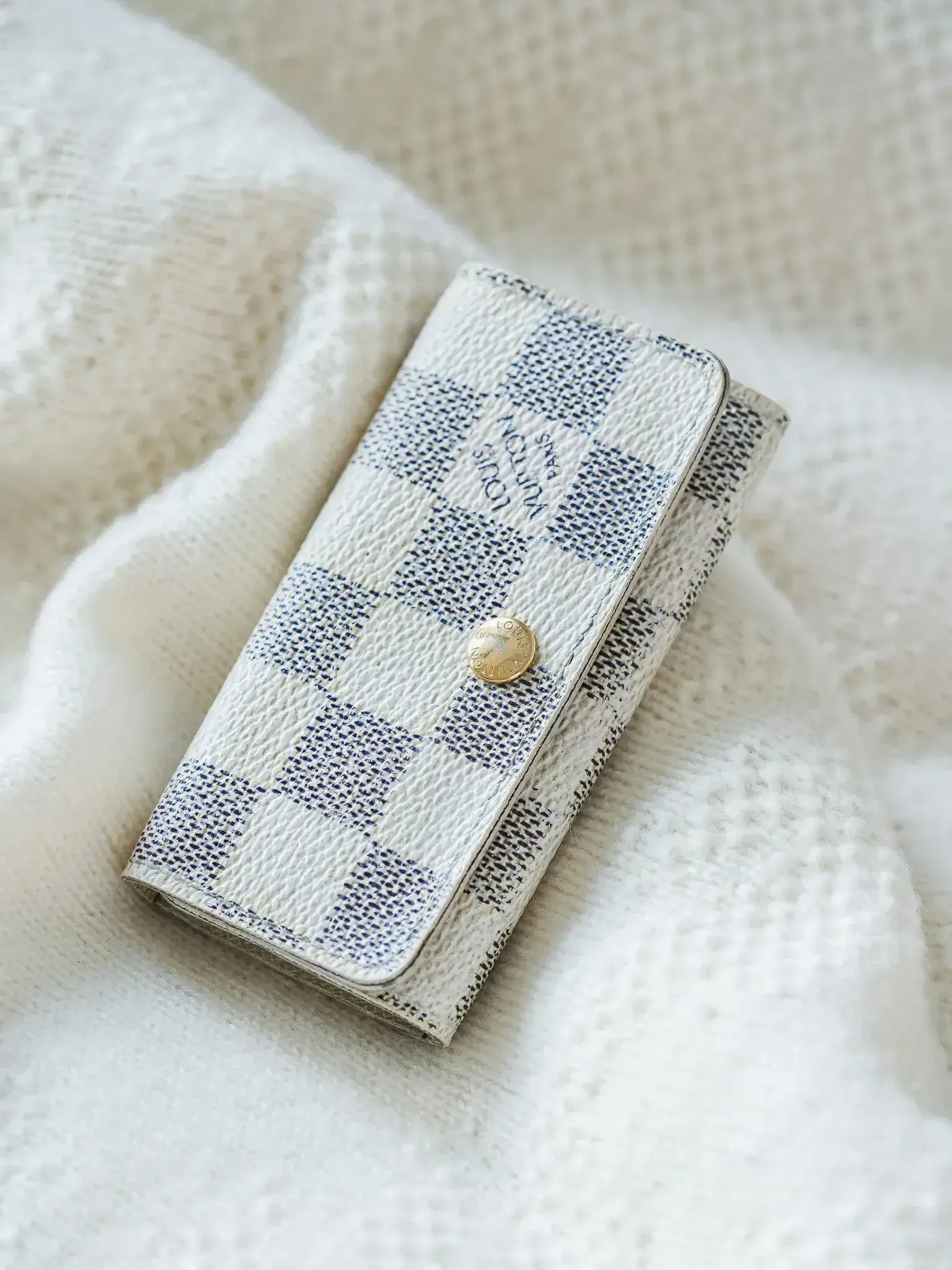 Keychain Louis Vuitton Used – Damier Azur Canvas