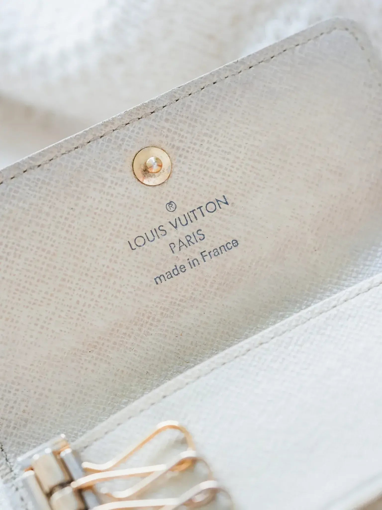 Keychain Louis Vuitton Used – Damier Azur Canvas
