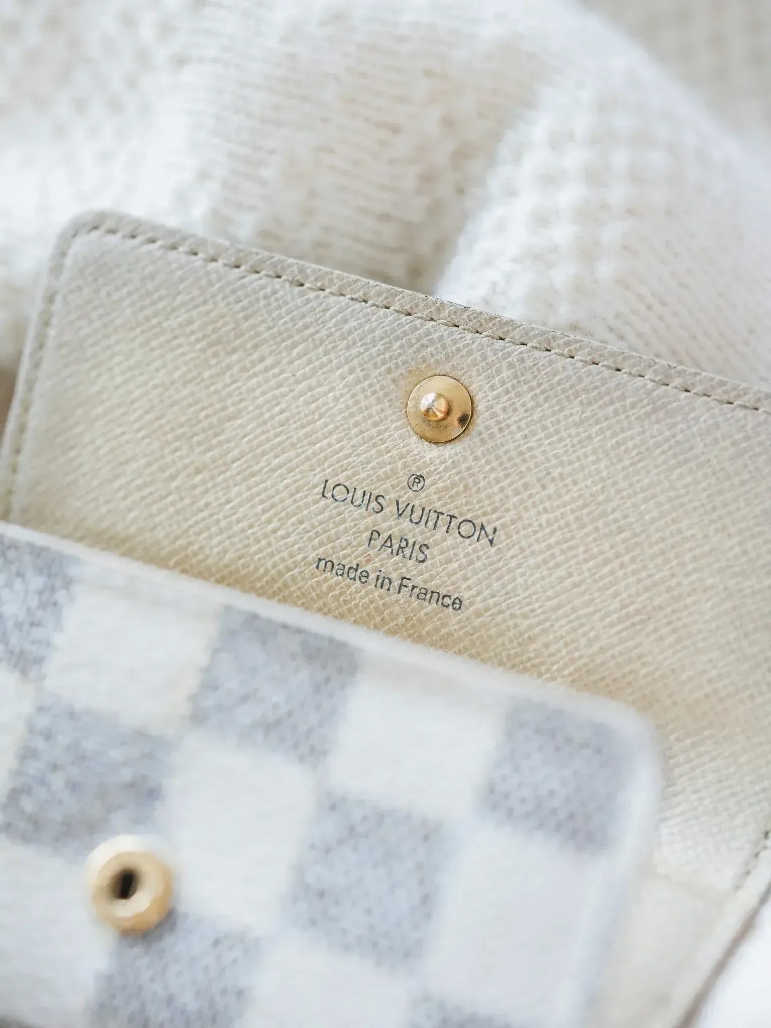 Louis Vuitton - Porte-clés damier blanc - Atelier Victor