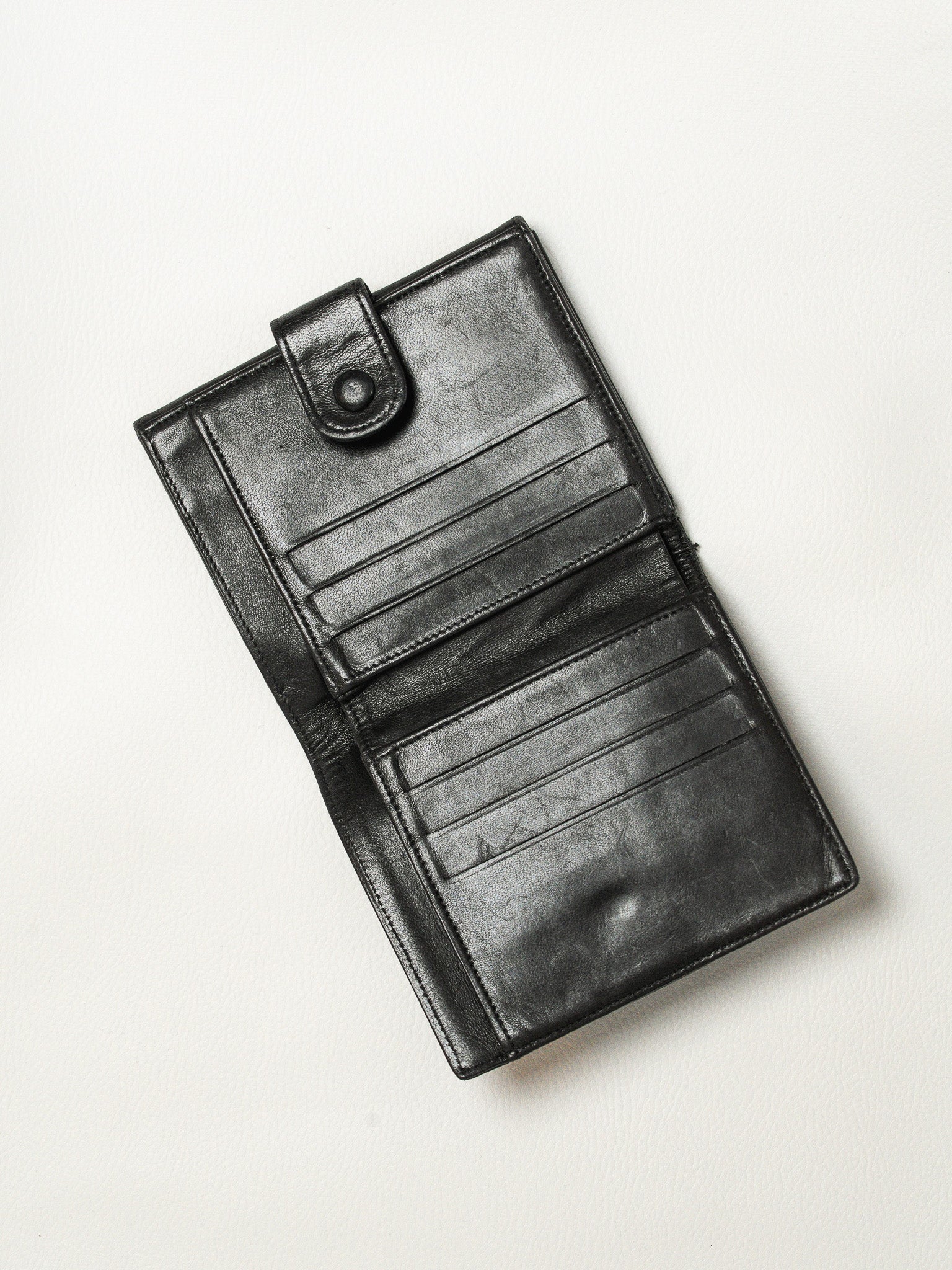 Portefeuille Chanel CC Cuir d'Agneau Noir (2000s)