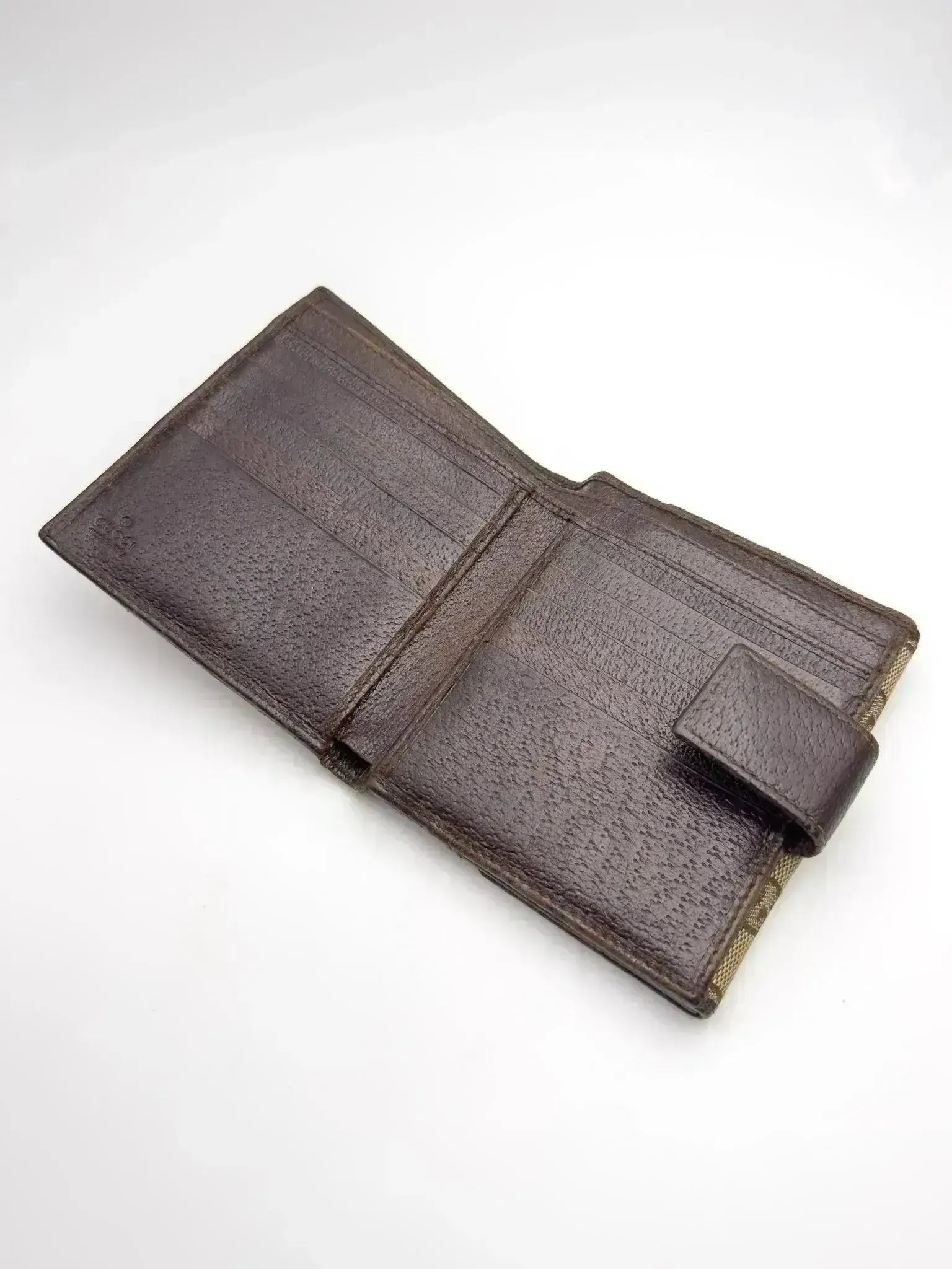 Portefeuille Gucci Vintage Toile GG Marron Occasion - Atelier Victor