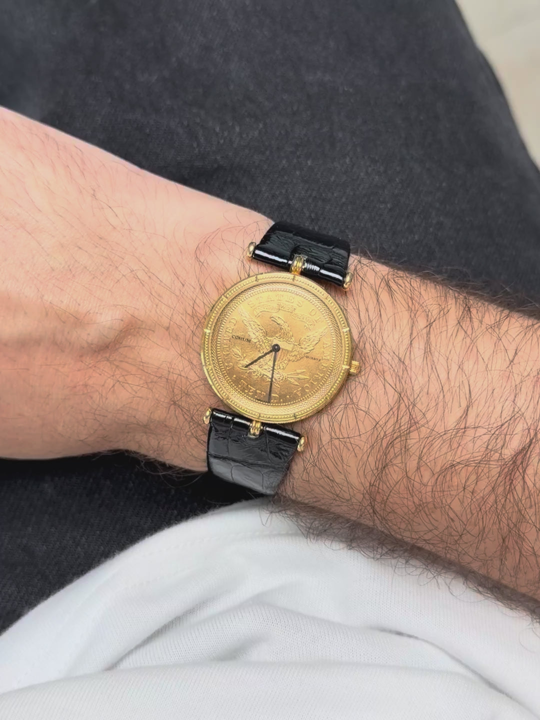 Corum Coin Watch Ten Dollars - 18K Yellow Gold Quartz Watch (1990s