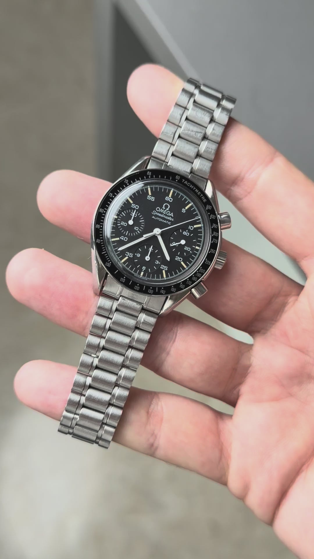 時計 OMEGA Speedmaster Automatic 3510.50 Omega Watch Speedmaster Reduced 3510.50 - Brushed Steel Tritium