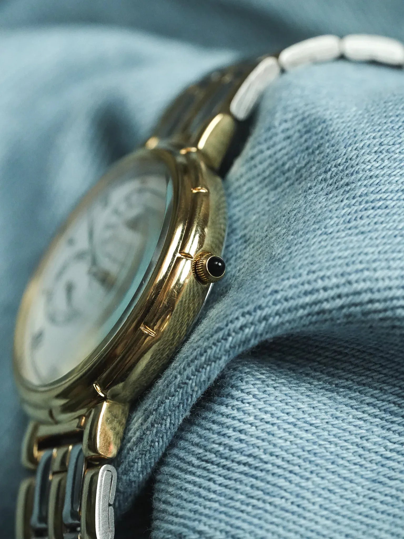 Pulsar x Seiko - Triple Date Acier Or Cabochon noir - 1998 - Atelier Victor - Vintage  Shop