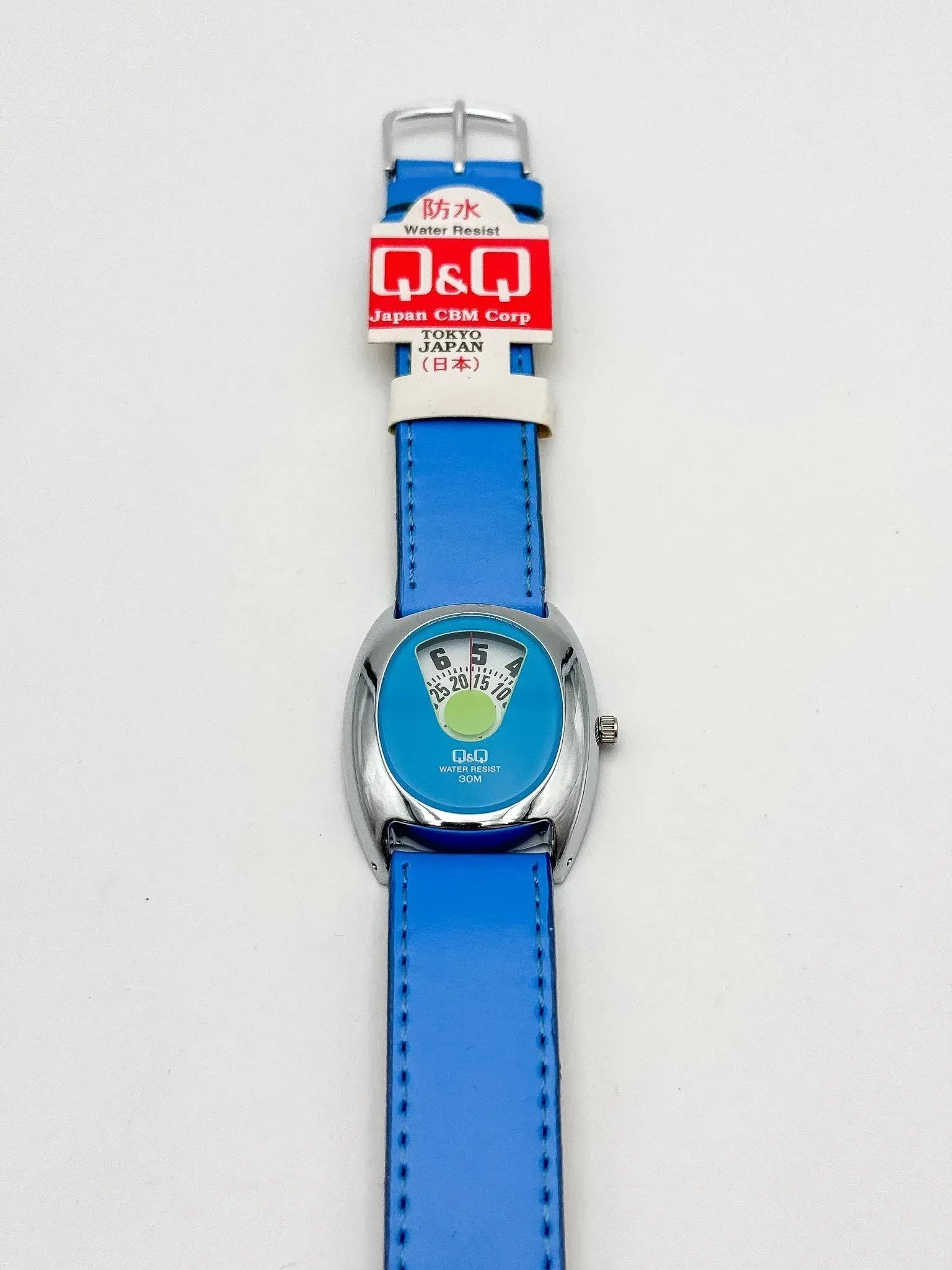 Q&Q by Citizen - Jump Hour Acier Bleu - 1990s - Atelier Victor