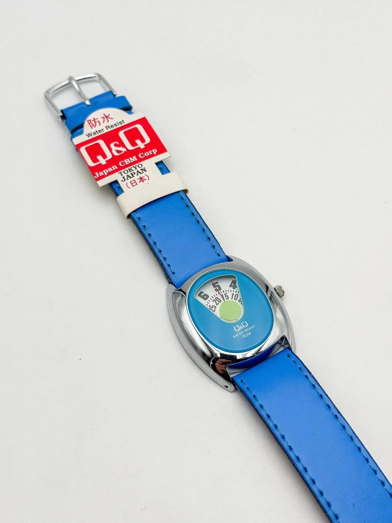 Q&Q by Citizen - Jump Hour Acier Bleu - 1990s - Atelier Victor