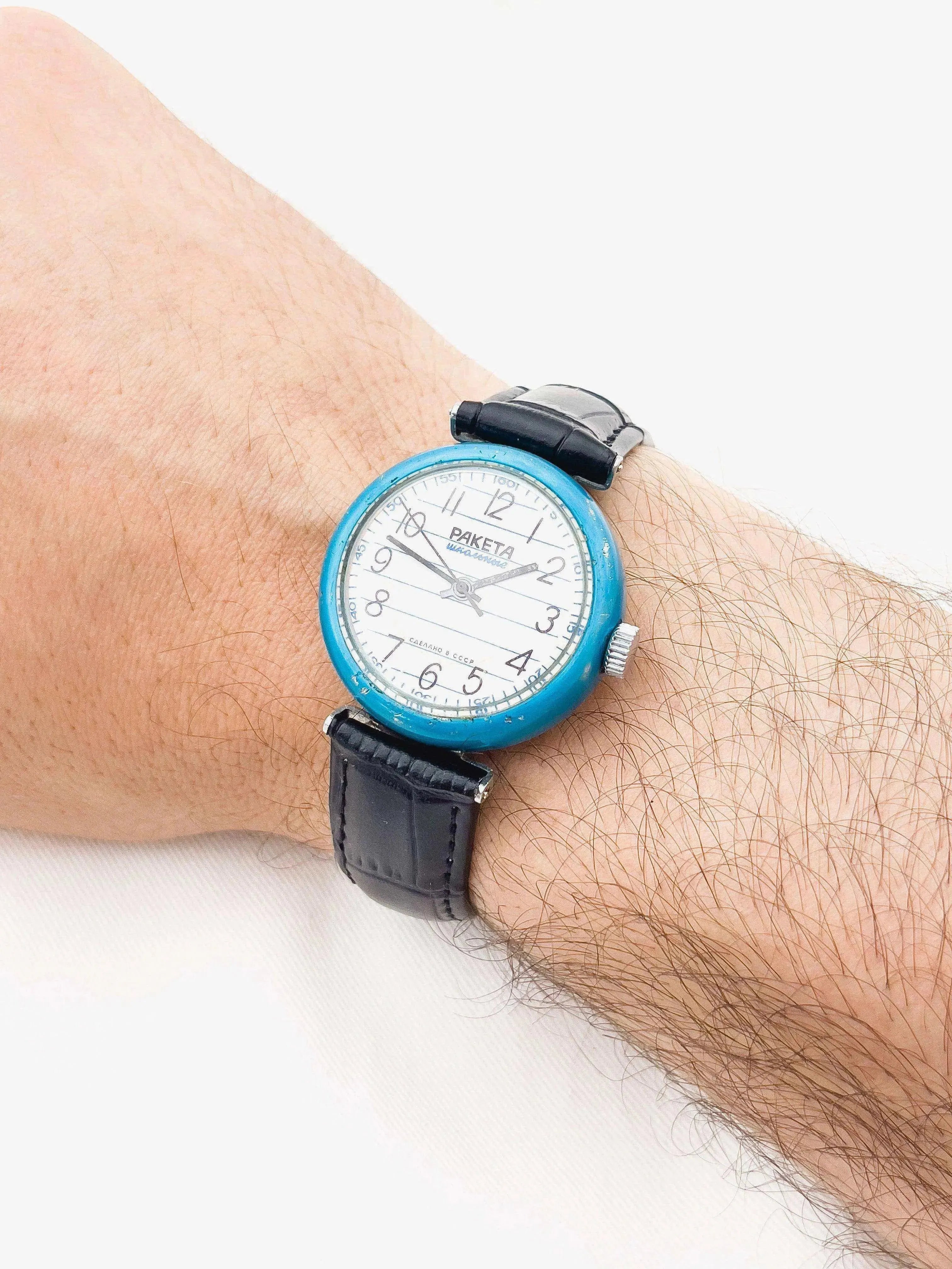 Raketa - Blue Bubble - 1970’s - Atelier Victor Paris - Vintage Watch Shop Dubai
