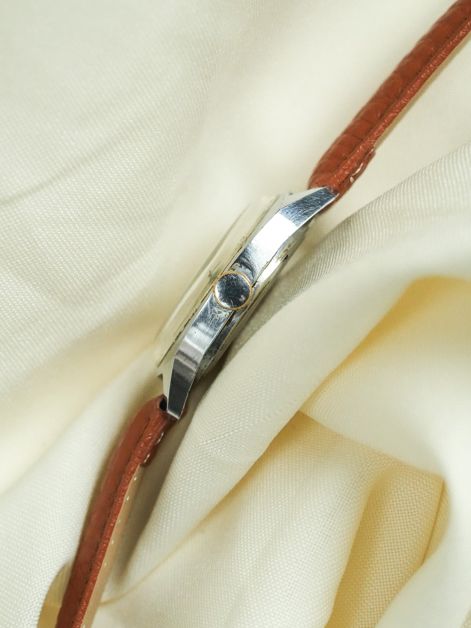 Raketa - Coussin Chrome Champagne Patiné - 1960s - Atelier Victor