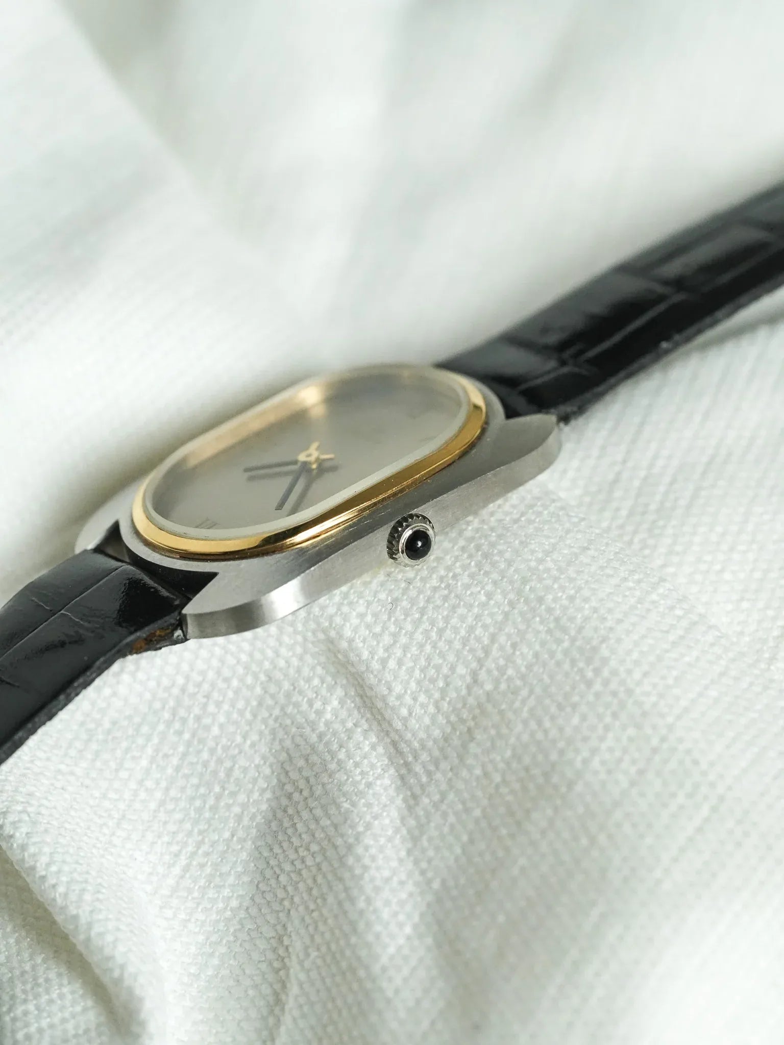 Replay - Ovale Acier Brossé Lunette or Acier Brossé - NOS - 1980s - Atelier Victor