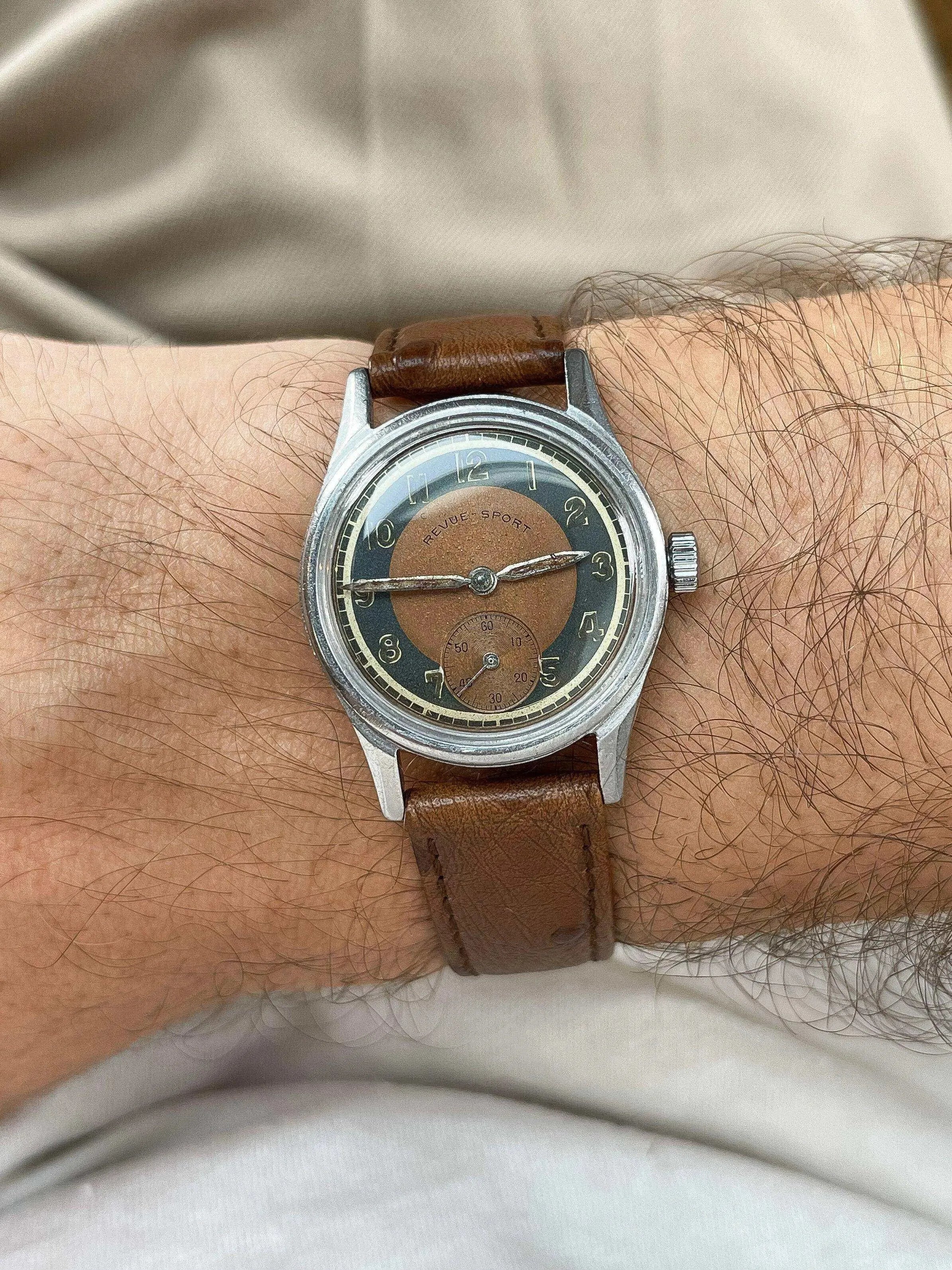 Revue Sport - Bronze Patine - 1950S - Atelier Victor Paris - Vintage Watch Shop Dubai