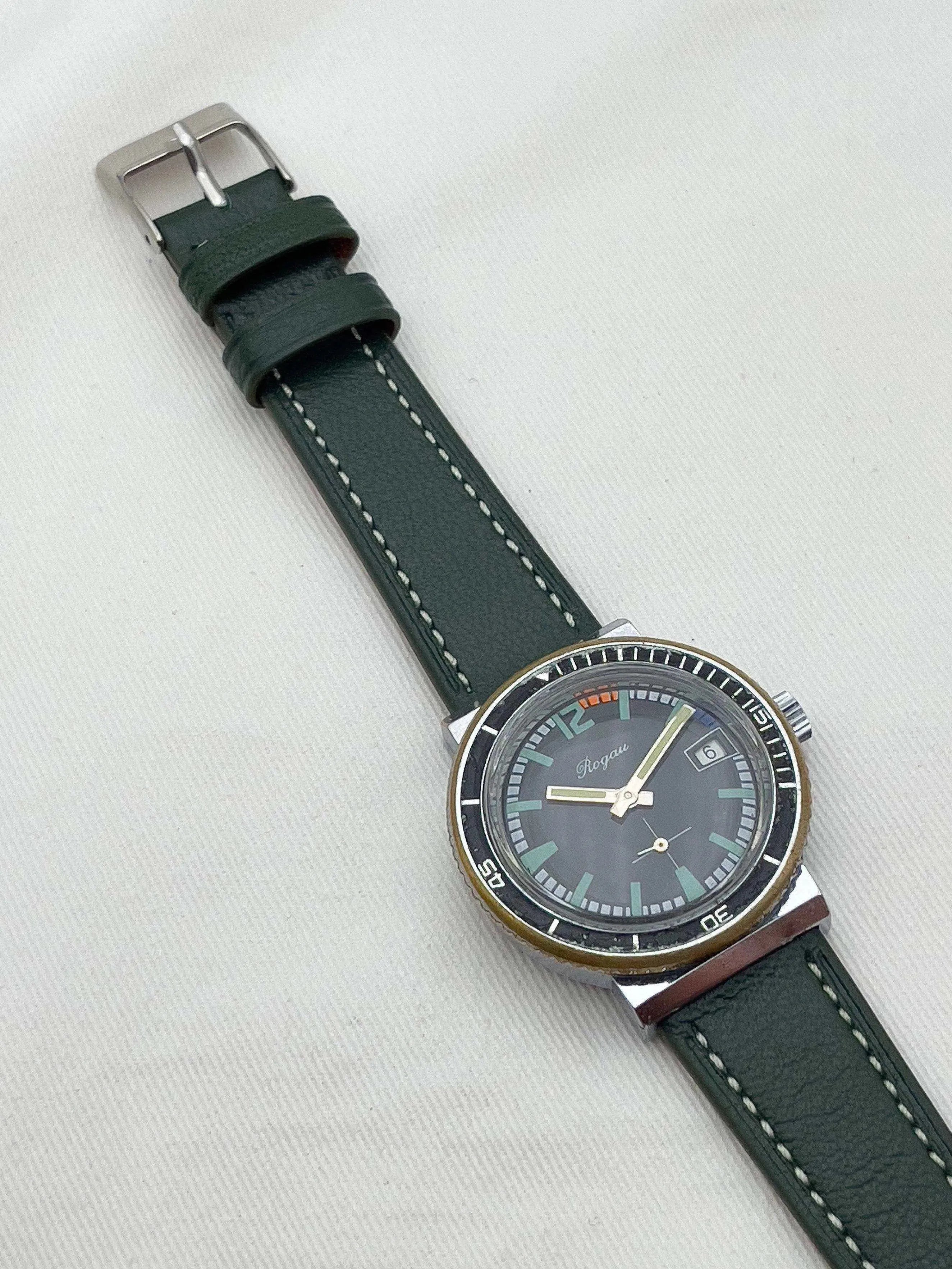 Rogau - Green Diver - 1960s - Atelier Victor Paris - Vintage Watch Shop Dubai