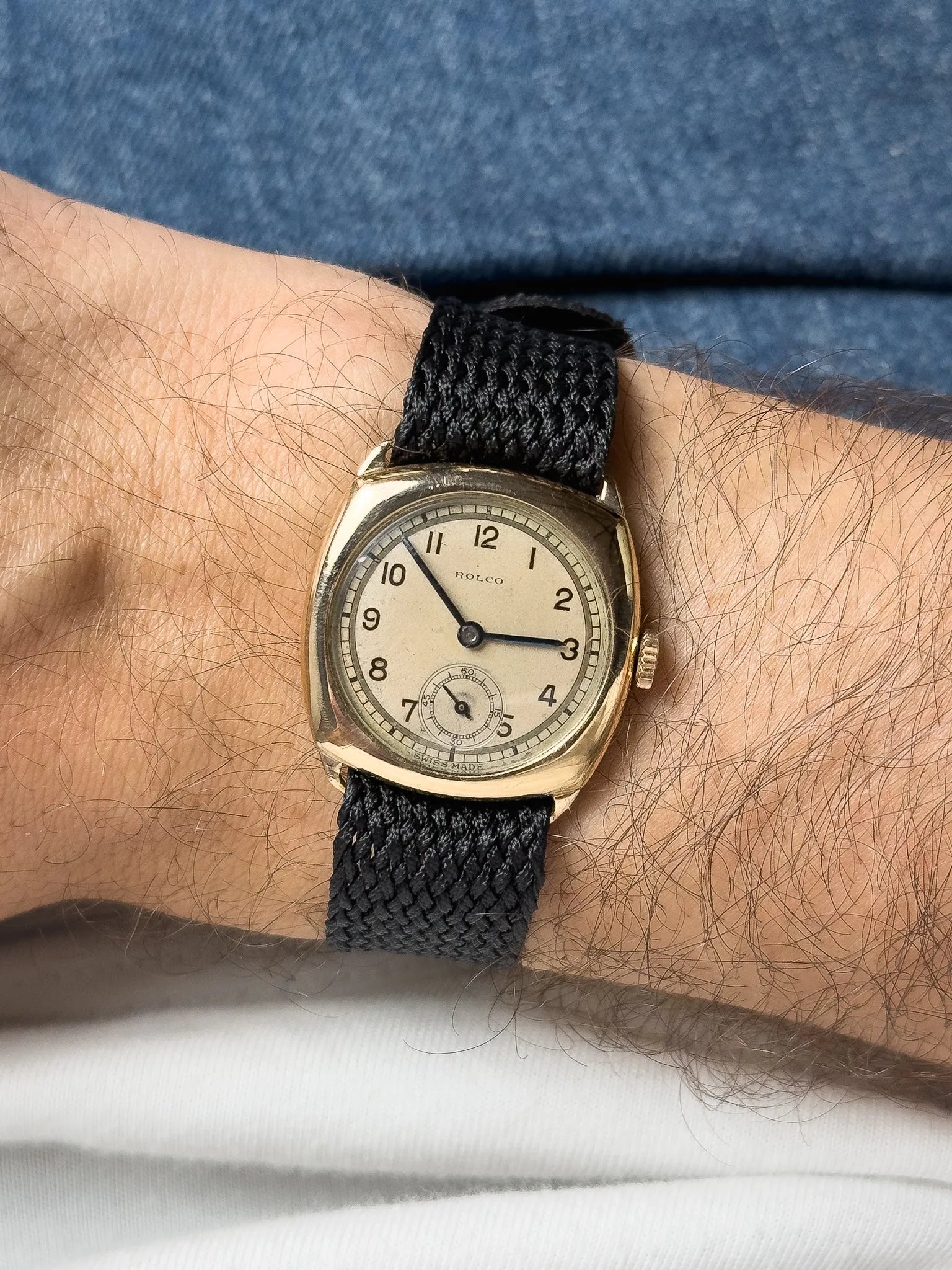 Rolco par Rolex - Coussin Or Rose 9k - 1930s - Atelier Victor