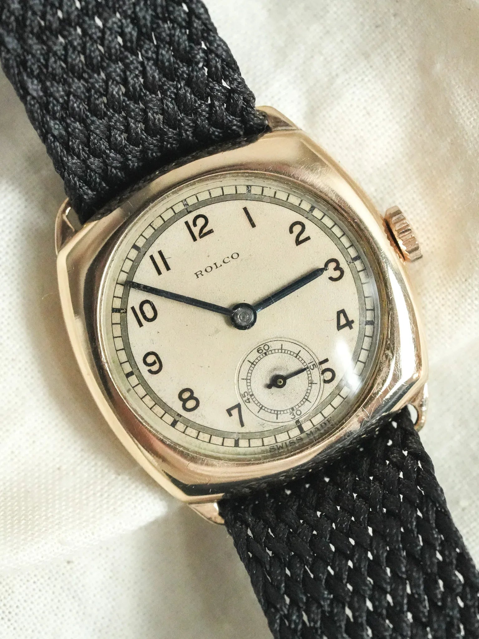 Rolco par Rolex - Coussin Or Rose 9k - 1930s - Atelier Victor