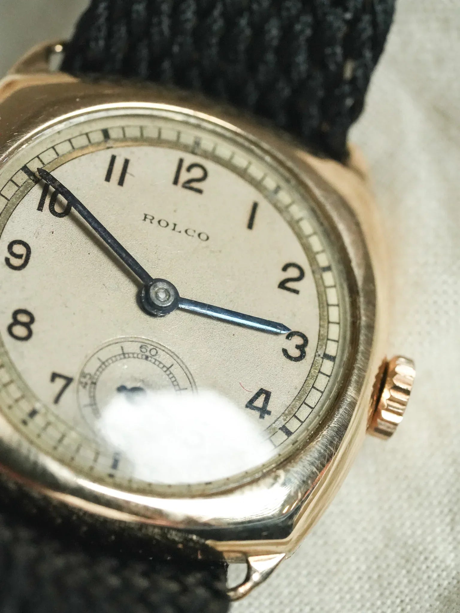 Rolco par Rolex - Coussin Or Rose 9k - 1930s - Atelier Victor