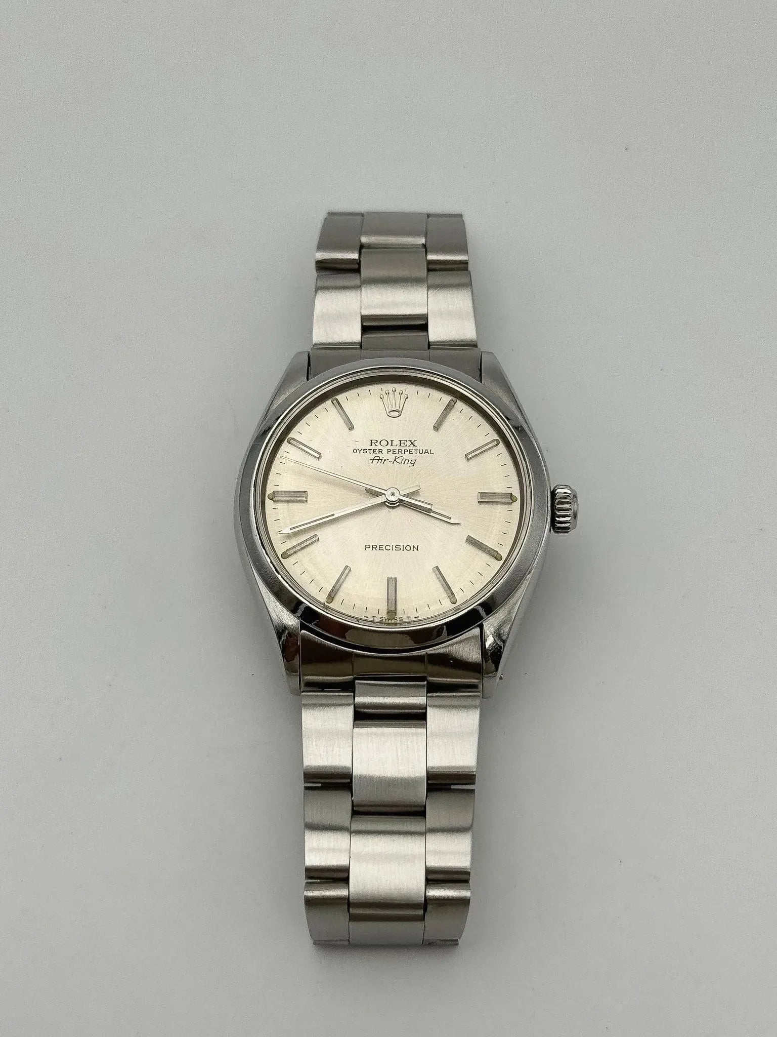 Rolex - Air King Oyster Perpetual 5500 Champagne patiné - 1978 - Atelier Victor Paris - Vintage Watch Shop Dubai
