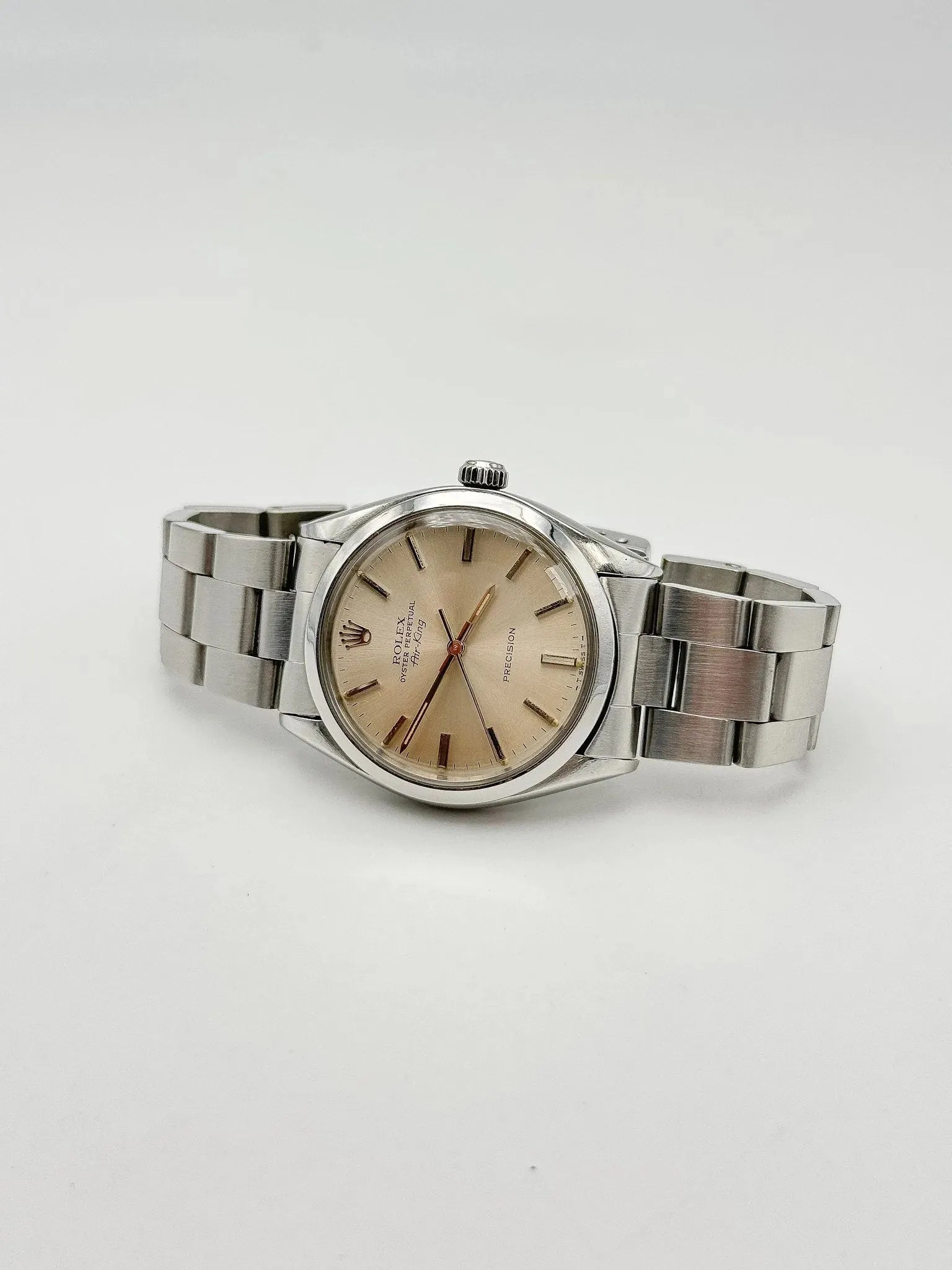 Rolex - Air King Oyster Perpetual 5500 Champagne patiné - 1978 - Atelier Victor Paris - Vintage Watch Shop Dubai