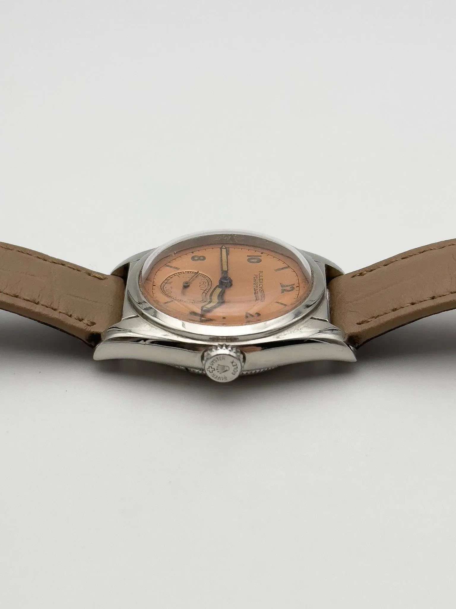 Rolex - Bubble Back 6050 Rare Salmon - 1950 - Atelier Victor Paris - Vintage Watch Shop Dubai