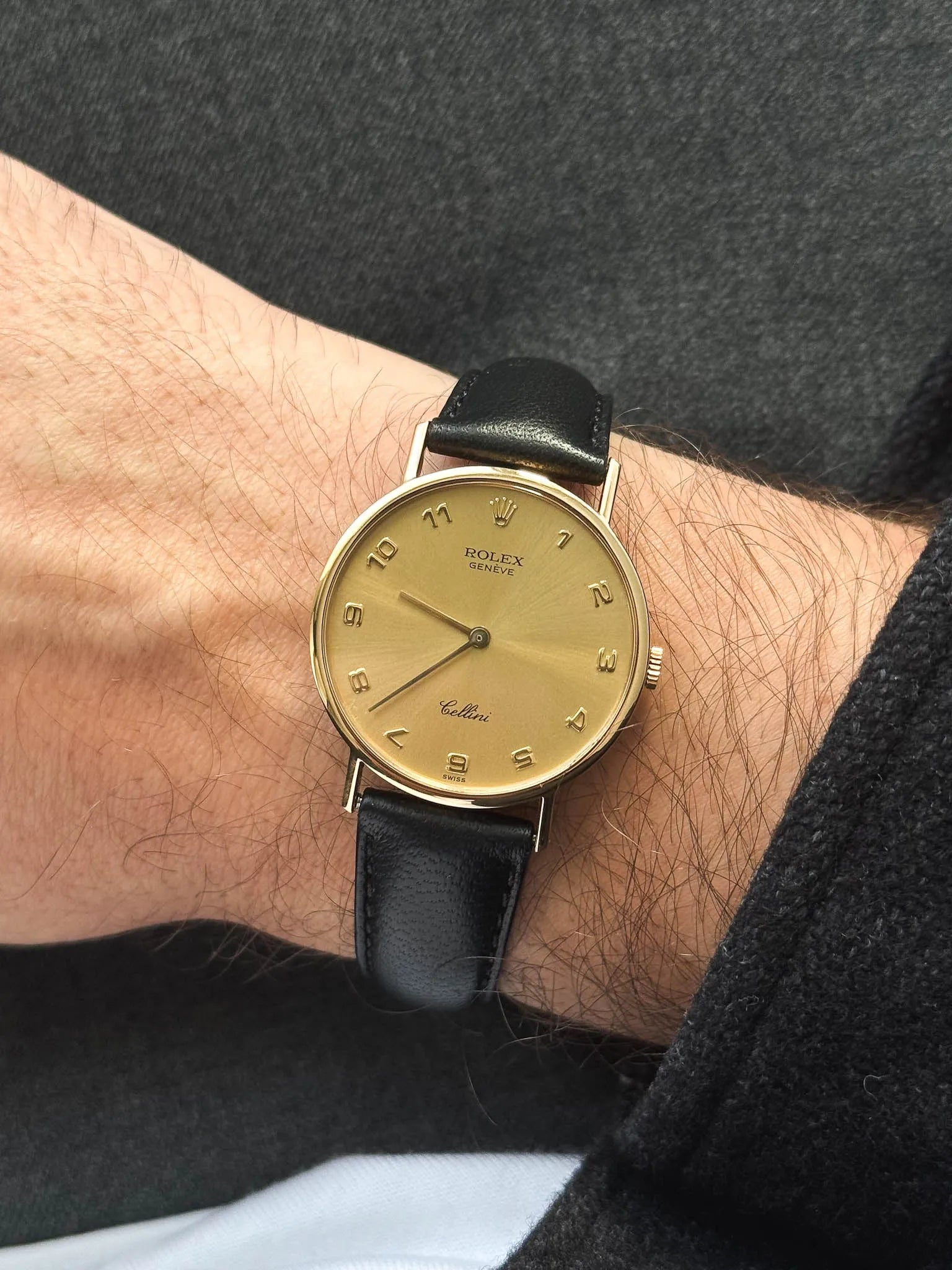 Rolex - Cellini 5112 or jaune 18k Chiffres arabes - 1989 - Atelier Victor - Vintage  Shop