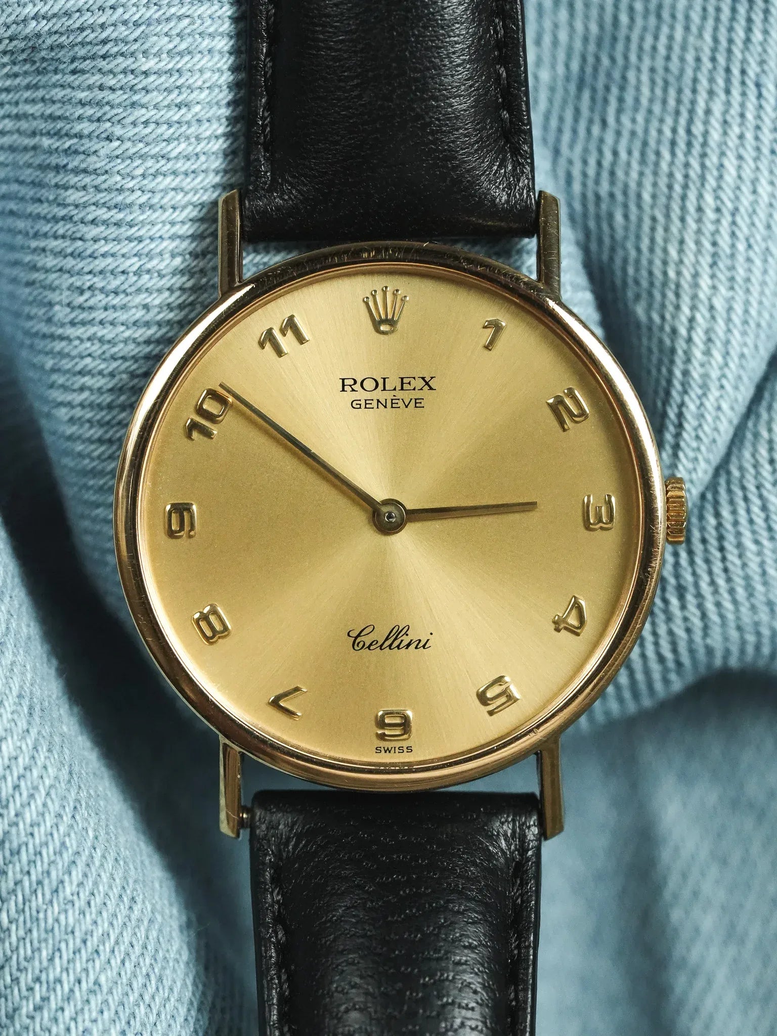 Rolex - Cellini 5112 or jaune 18k Chiffres arabes - 1989 - Atelier Victor - Vintage  Shop