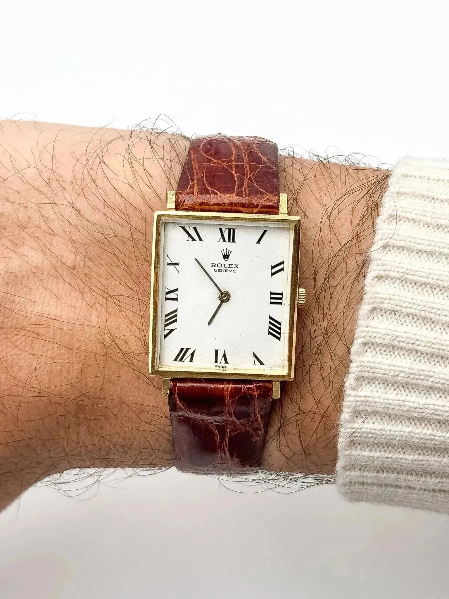 Rolex - Cellini Tank XL Or jaune 18k 3603 - 1960s - Atelier Victor Paris - Vintage Watch Shop Dubai