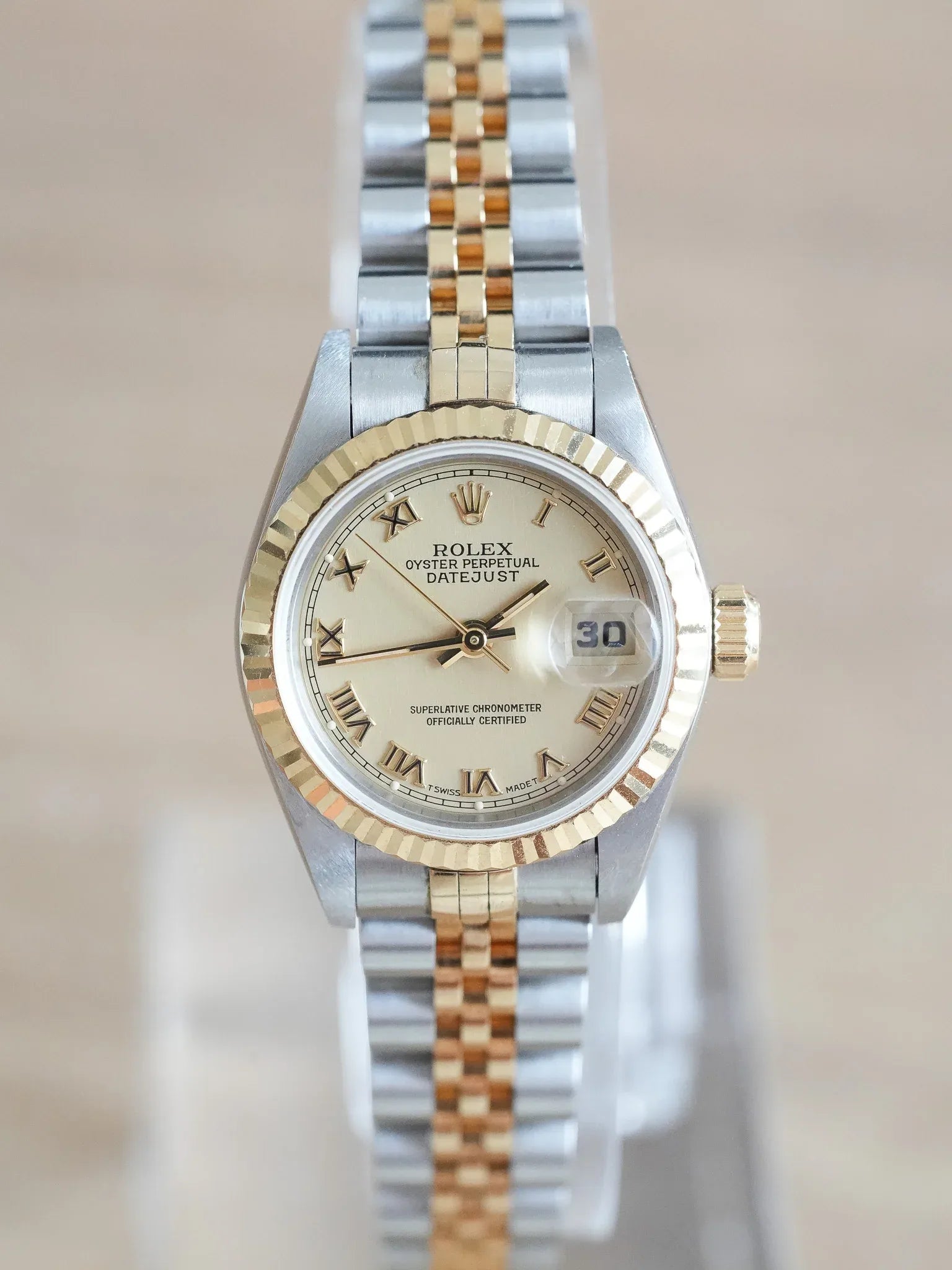 Rolex - Datejust 26 69173 Acier Or Jubilee Romain Champagne - 1997 - Atelier Victor - Vintage  Shop
