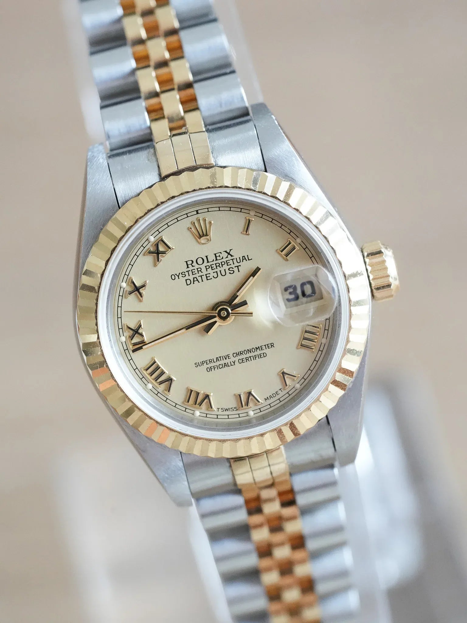 Rolex - Datejust 26 69173 Acier Or Jubilee Romain Champagne - 1997 - Atelier Victor - Vintage  Shop