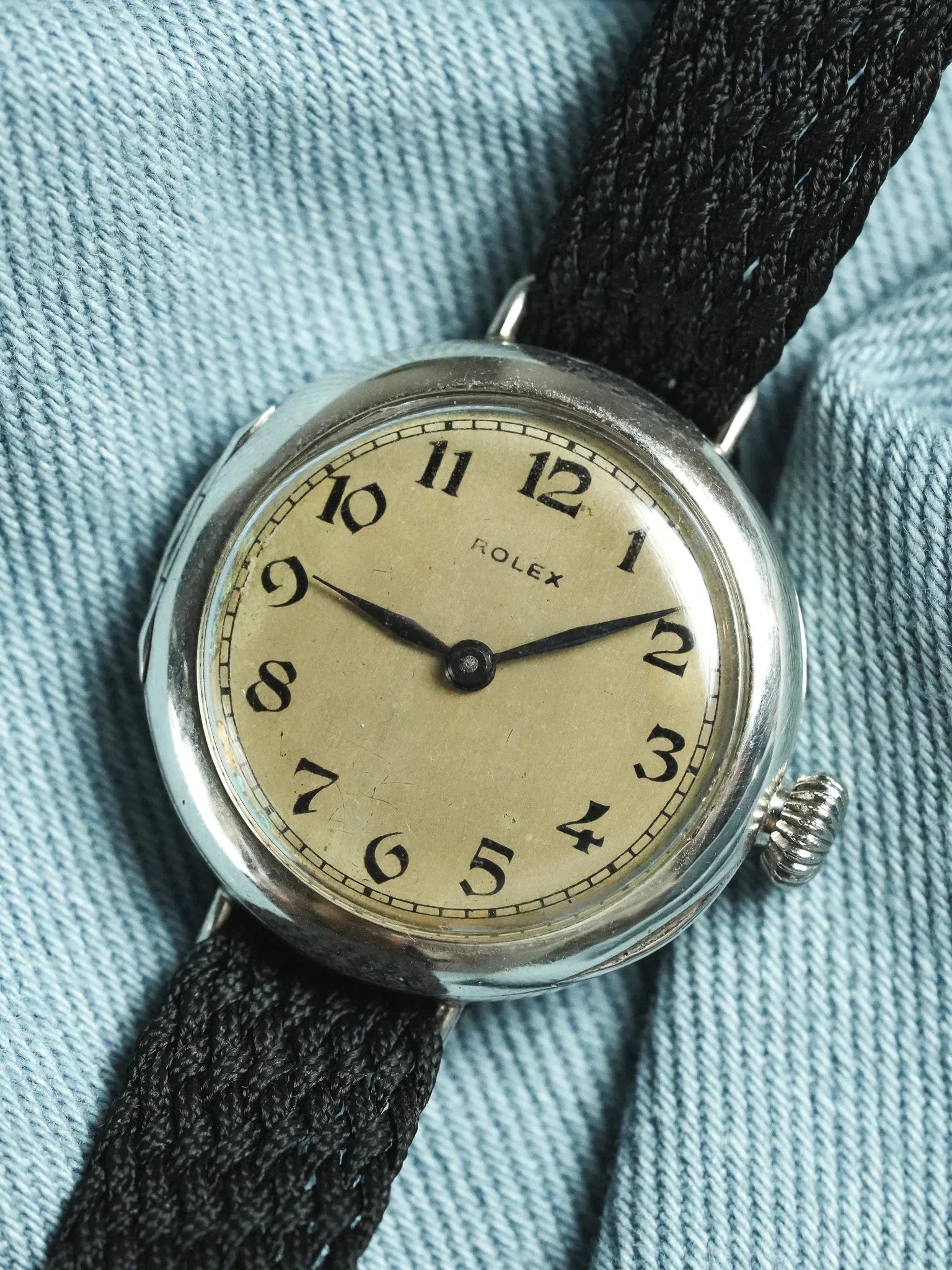 Rolex - Montre militaire En argent massif Calibre Rebberg - 1920s - Atelier Victor