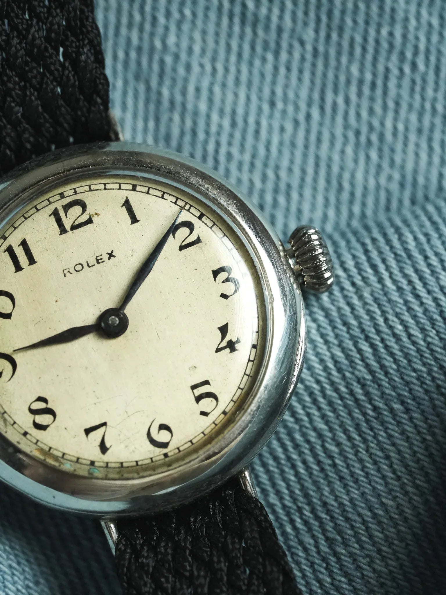 Rolex - Montre militaire En argent massif Calibre Rebberg - 1920s - Atelier Victor